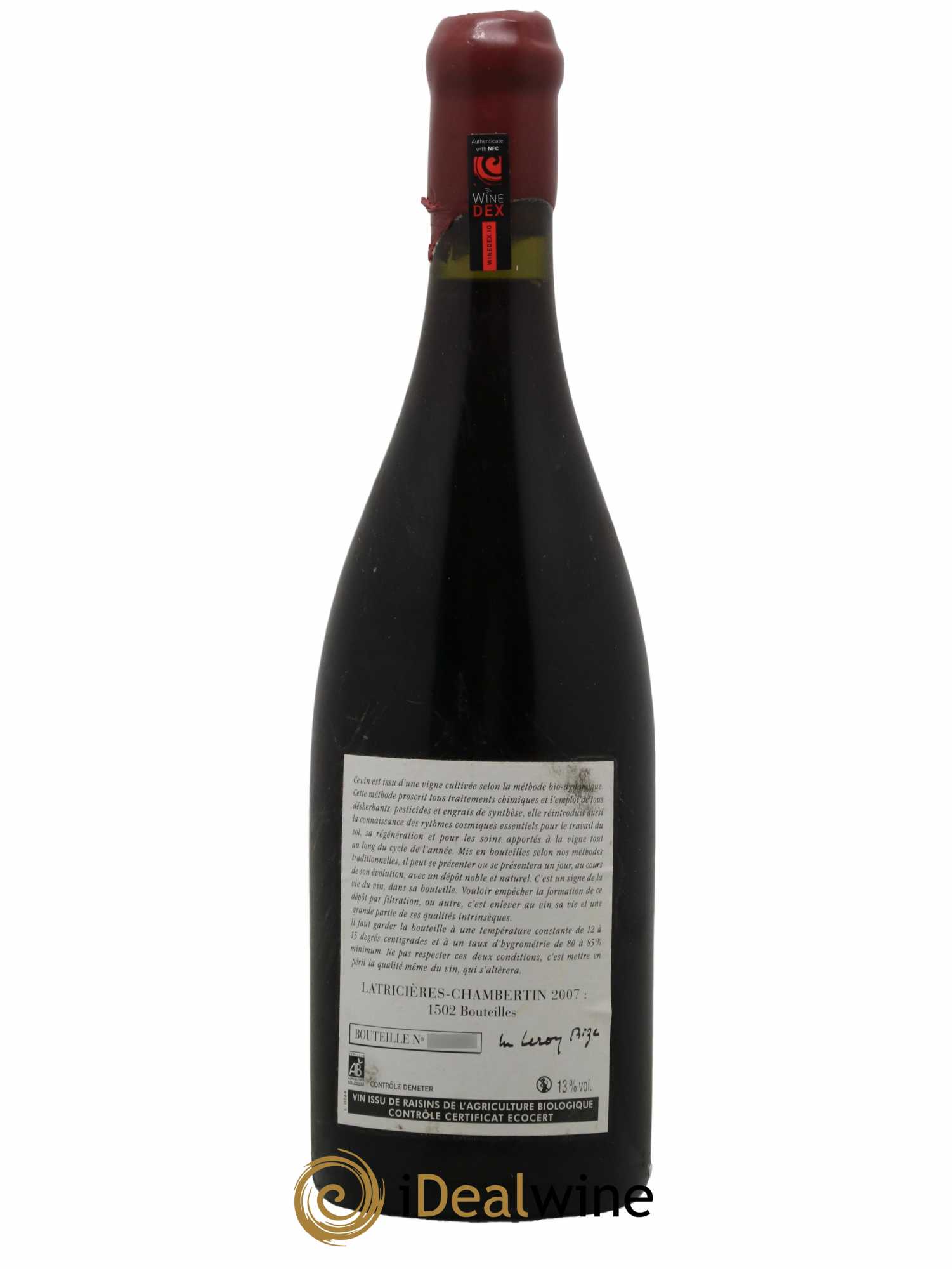 Latricières-Chambertin Grand Cru Leroy (Domaine) 2007 - Lotto di 1 bottiglia - 1