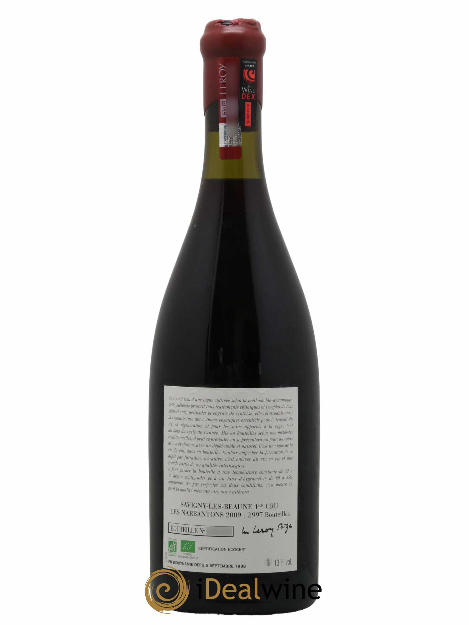 Savigny-lès-Beaune 1er Cru Les Narbantons Leroy (Domaine) 2009 - Lot de 1 bouteille - 1