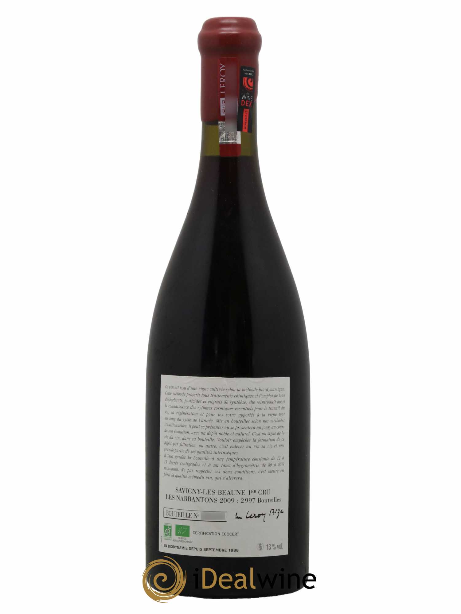 Savigny-lès-Beaune 1er Cru Les Narbantons Leroy (Domaine) 2009 - Lot de 1 bouteille - 1