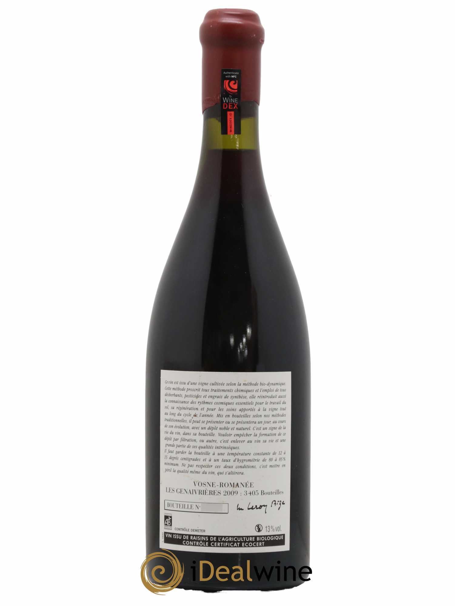 Vosne-Romanée Les Genaivrières Leroy (Domaine) 2009 - Lot de 1 bouteille - 1
