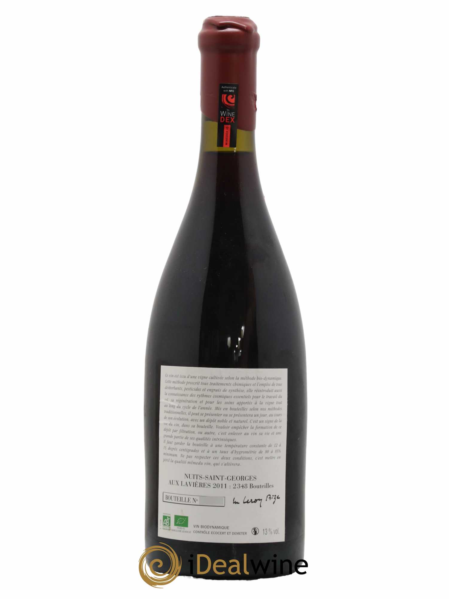 Nuits-Saint-Georges Aux Lavières Leroy (Domaine) 2011 - Lot de 1 bouteille - 1