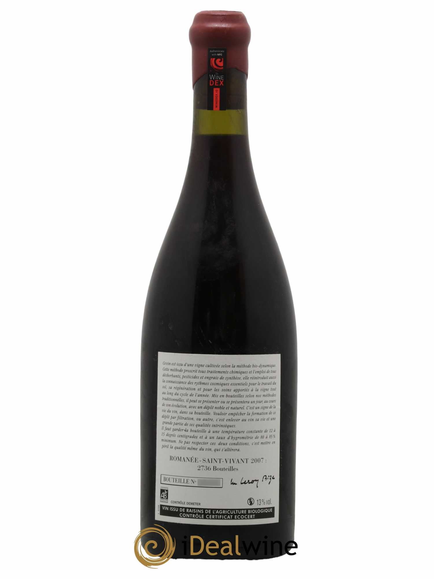 Romanée-Saint-Vivant Grand Cru Leroy (Domaine) 2007 - Lot de 1 bouteille - 1