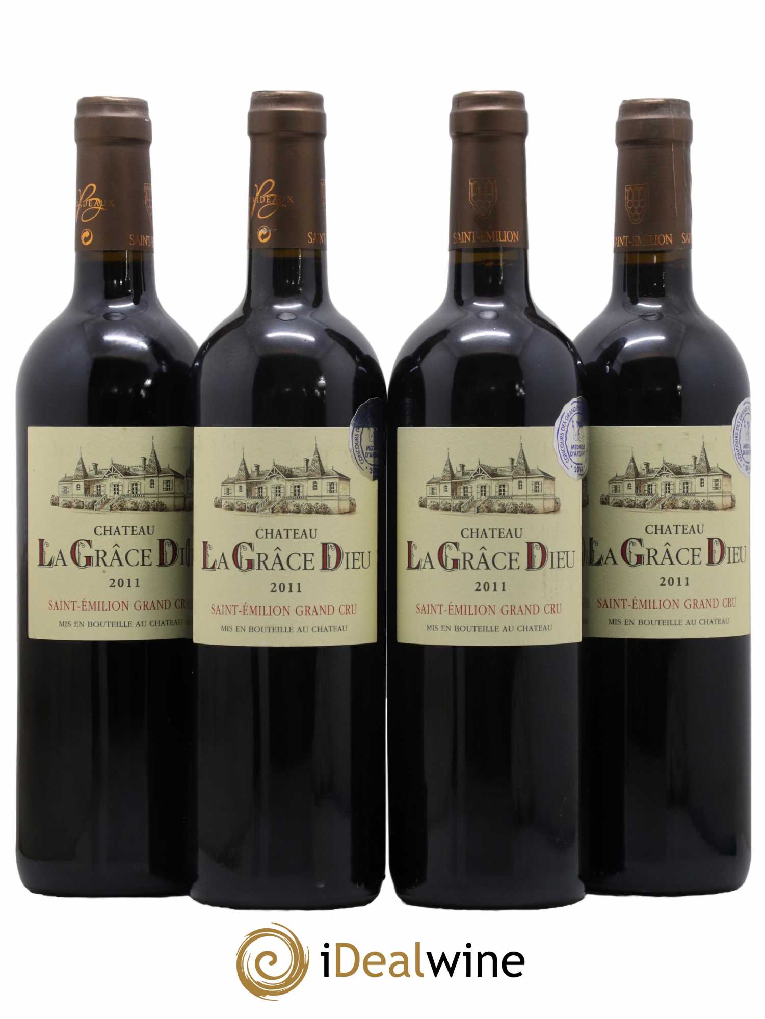 Château la Grâce Dieu 2011 - Lot de 4 bouteilles - 0