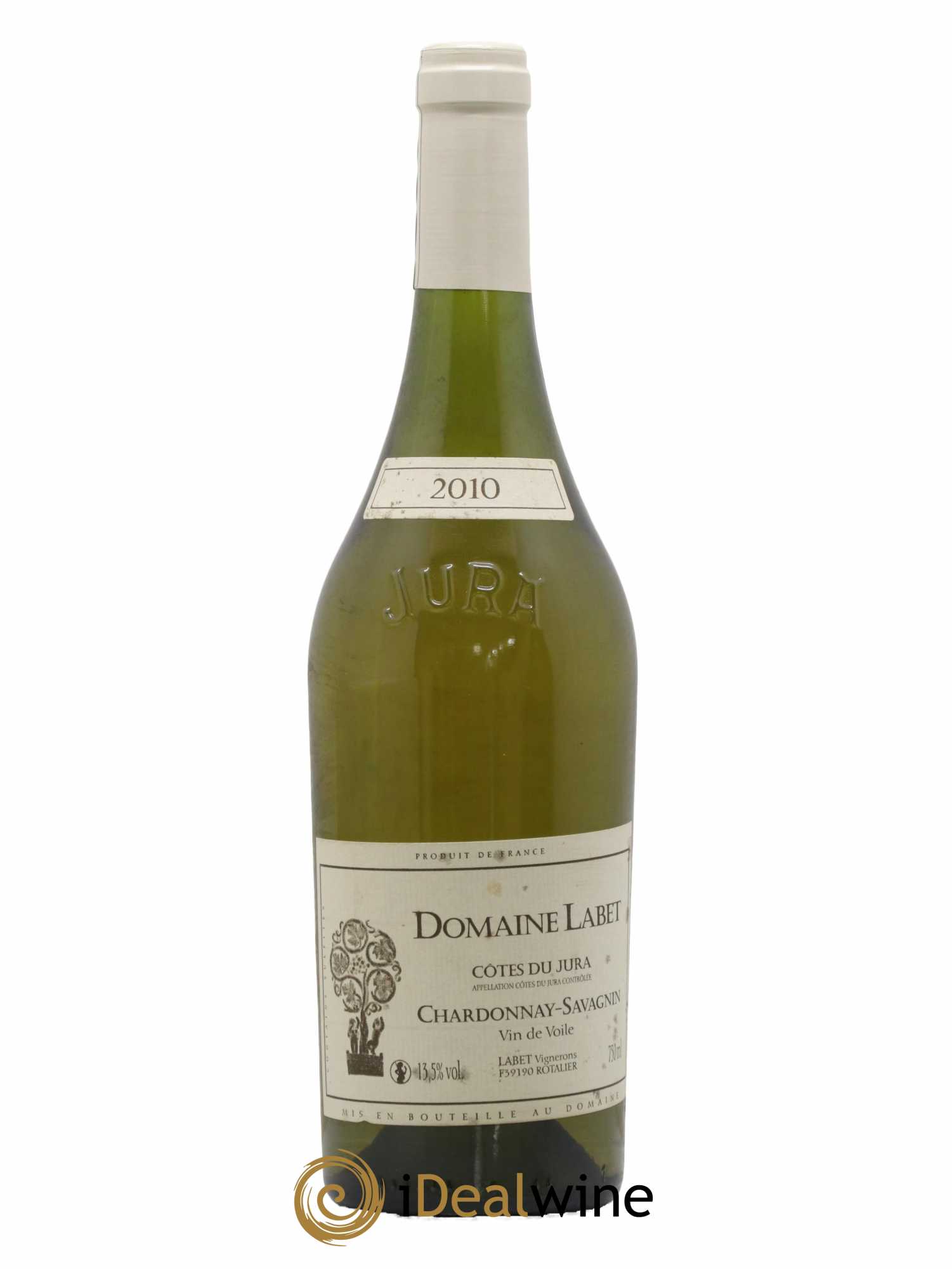 Côtes du Jura Vin de Voile Chardonnay-Savagnin cuvée de garde Romain - Julien - Charline Labet 2010 - Lot de 1 bouteille - 0