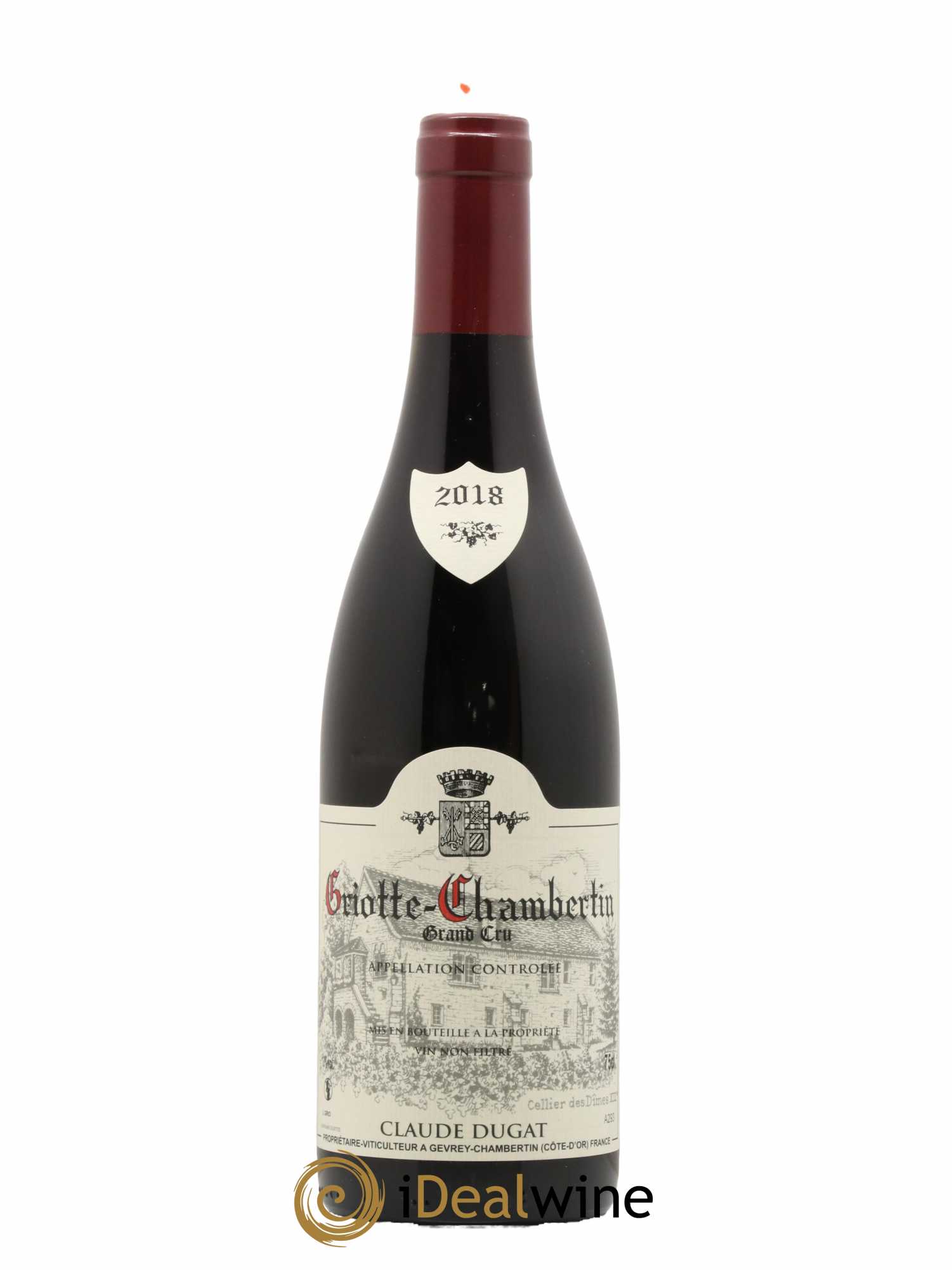 Griotte-Chambertin Grand Cru Claude Dugat 2018 - Lot de 1 bouteille - 0