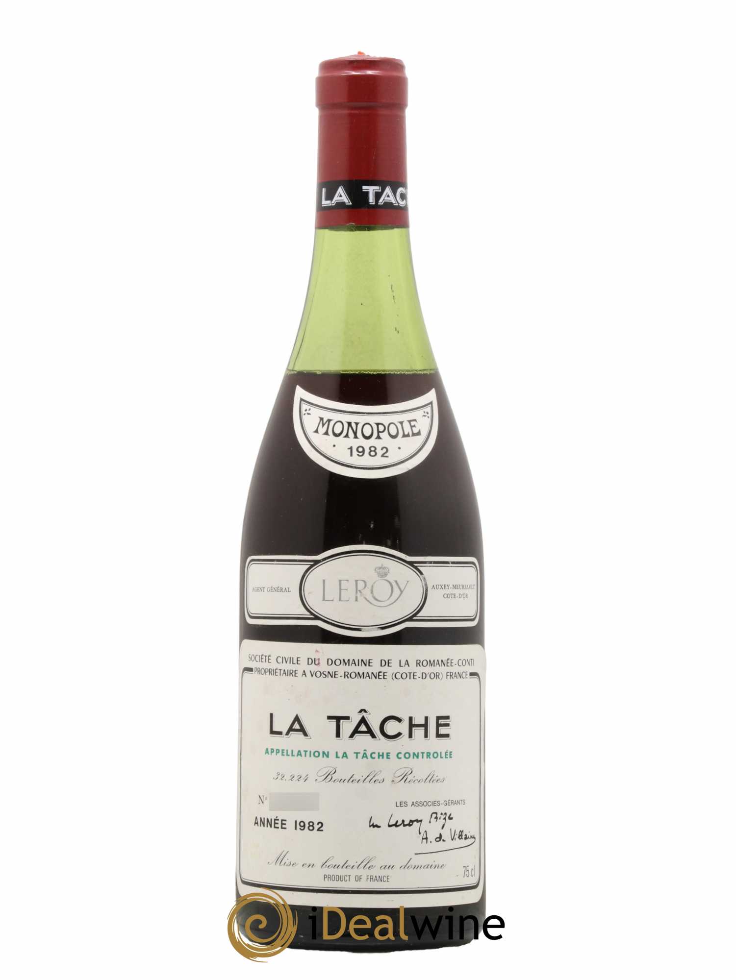 La Tâche Grand Cru Domaine de la Romanée-Conti 1982 - Lot de 1 bouteille - 0