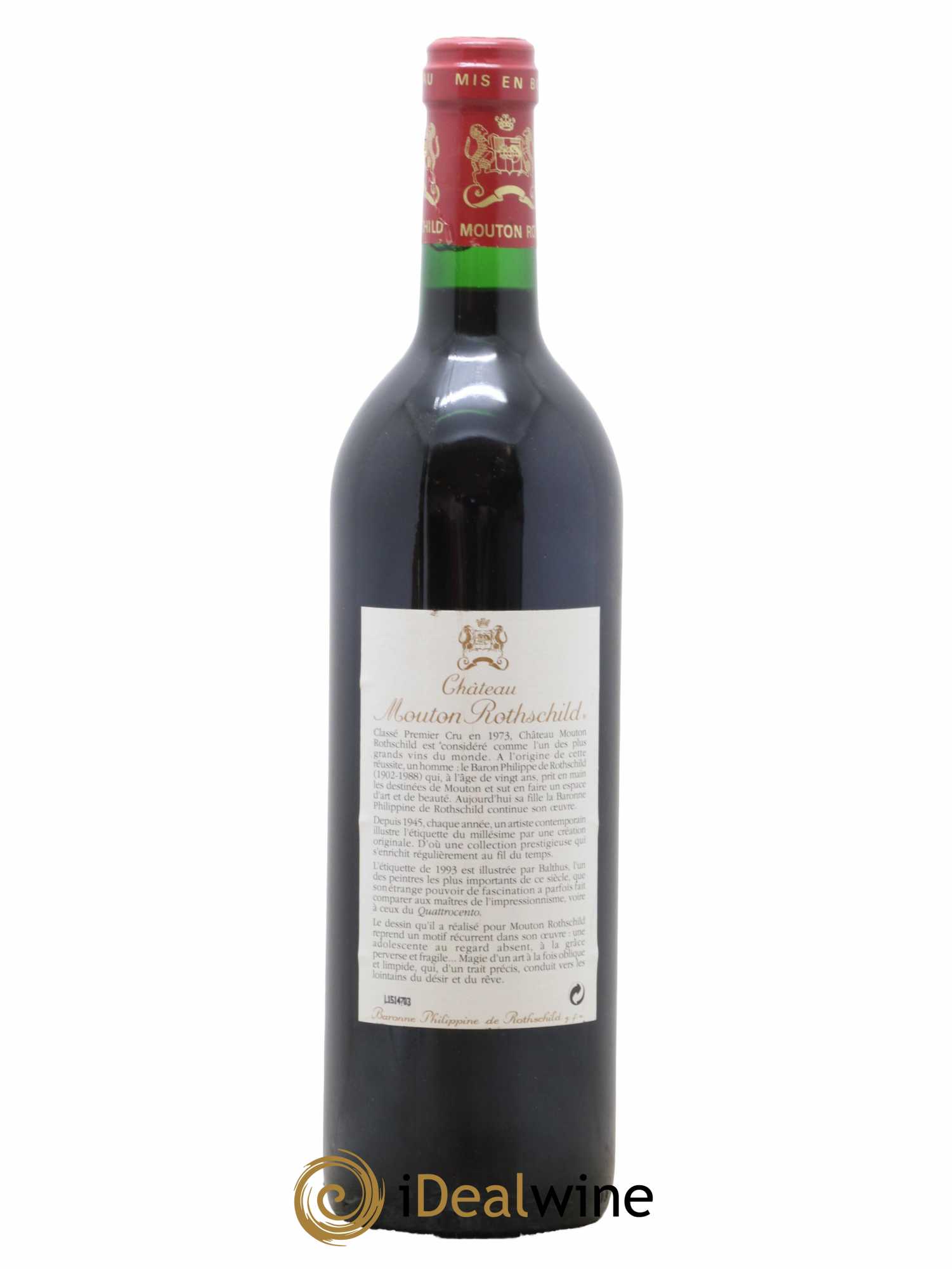 Château Mouton Rothschild 1er Grand Cru Classé 1993 - Posten von 1 Flasche - 1