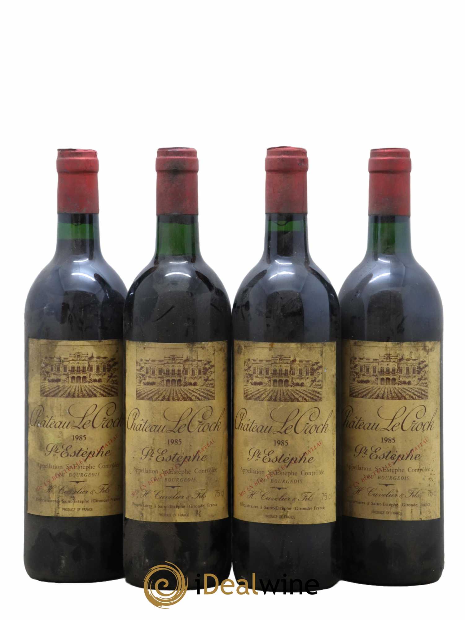 Château le Crock Cru Bourgeois 1985 - Lot de 4 bouteilles - 0