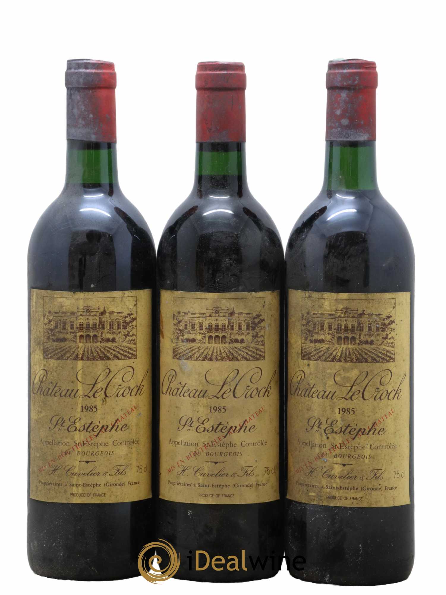 Château le Crock Cru Bourgeois 1985 - Lot de 3 bouteilles - 0