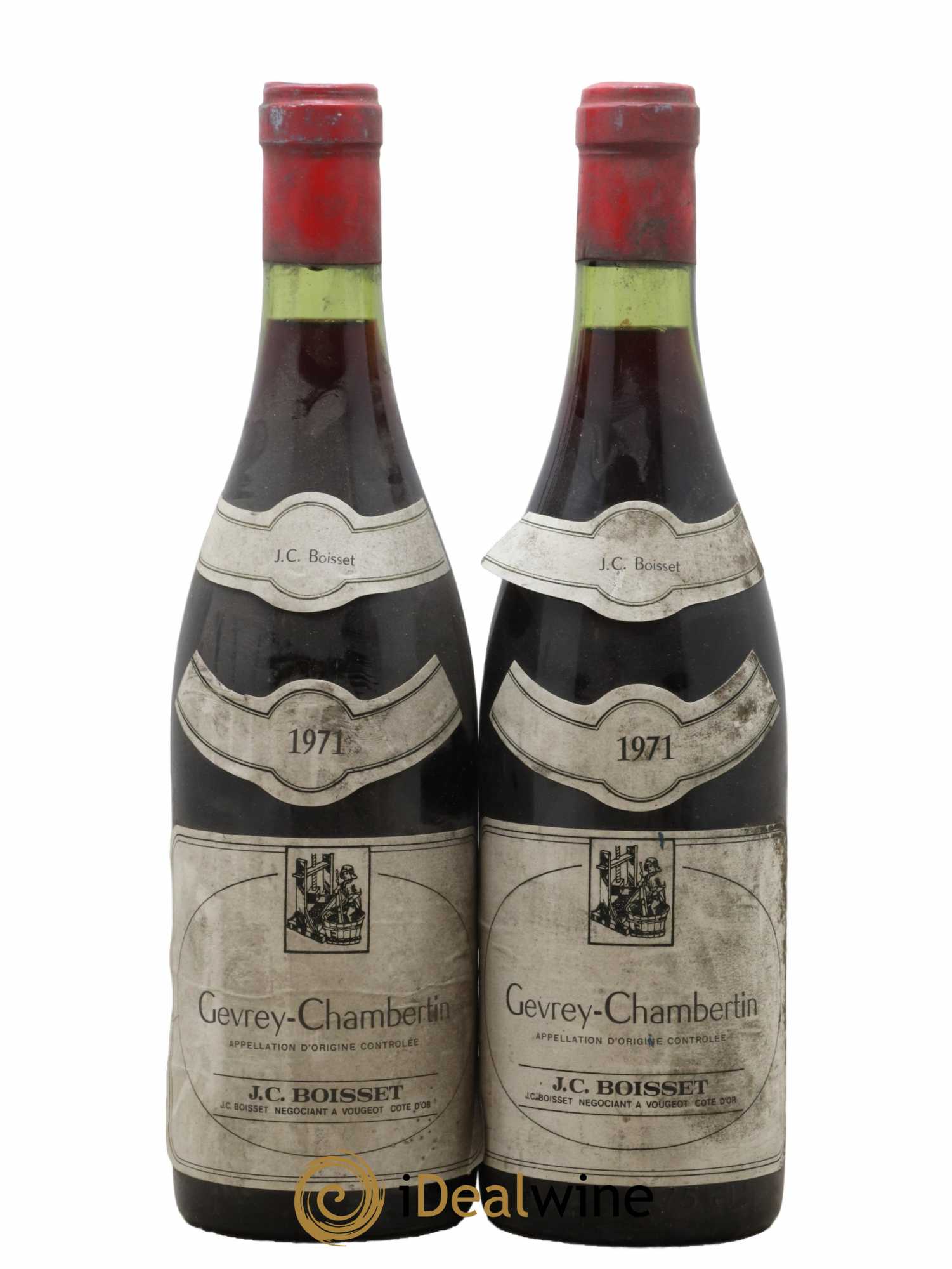 Gevrey-Chambertin J C Boisset 1971 - Lot de 2 bouteilles - 0