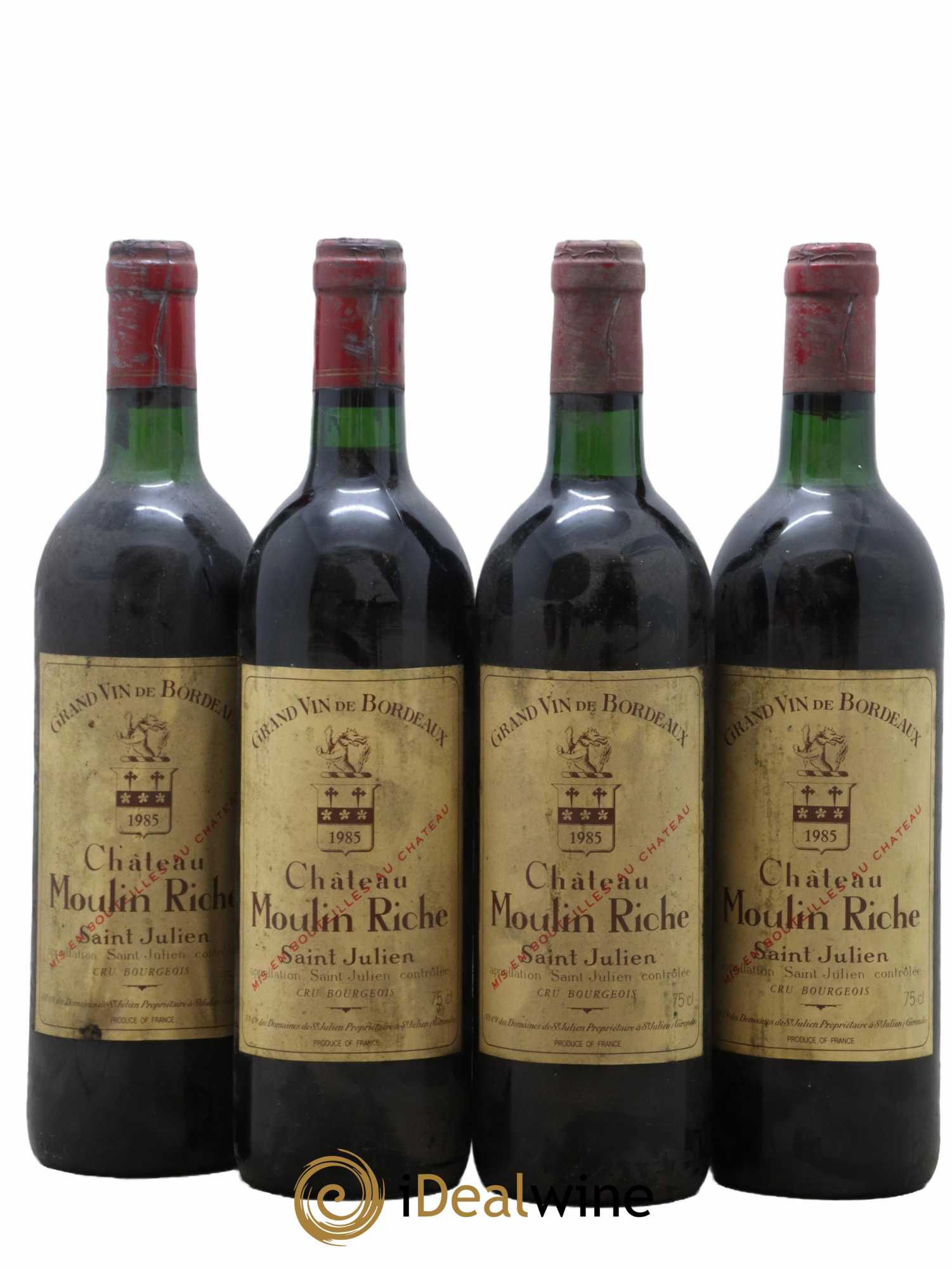 Château Moulin Riche 1985 - Lot de 4 bouteilles - 0