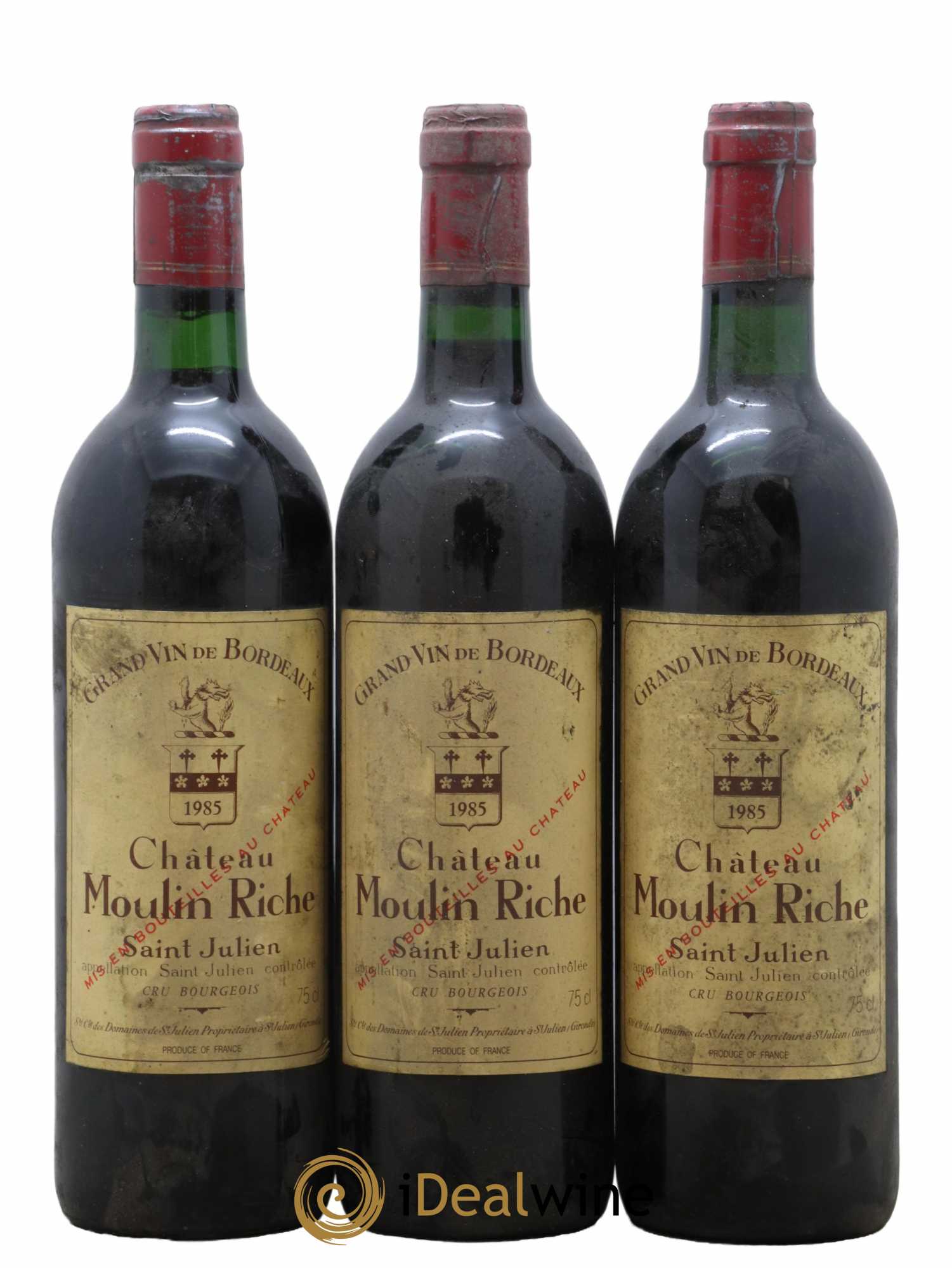 Château Moulin Riche 1985 - Posten von 3 Flaschen - 0