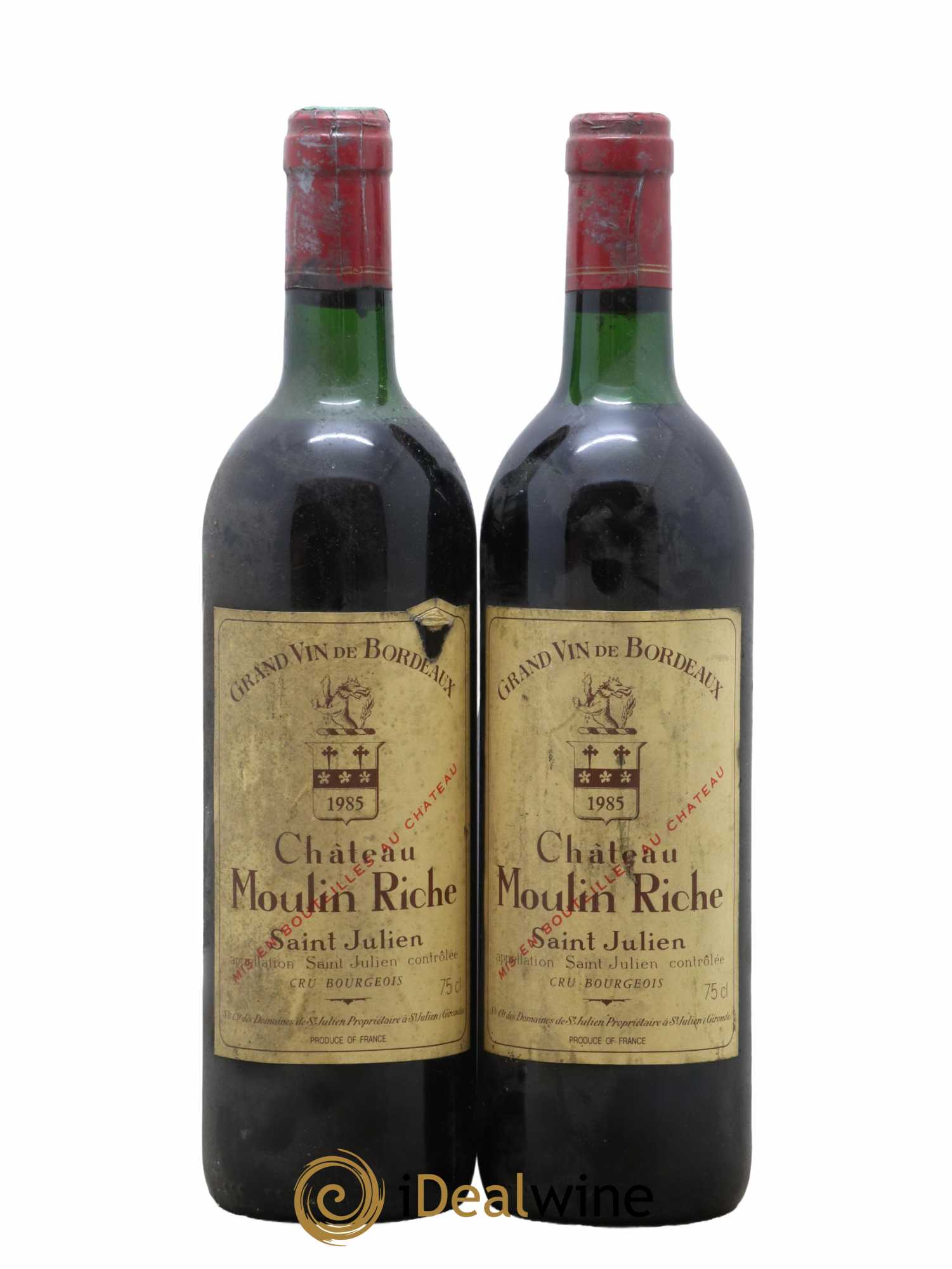 Château Moulin Riche 1985 - Lot de 2 bouteilles - 0