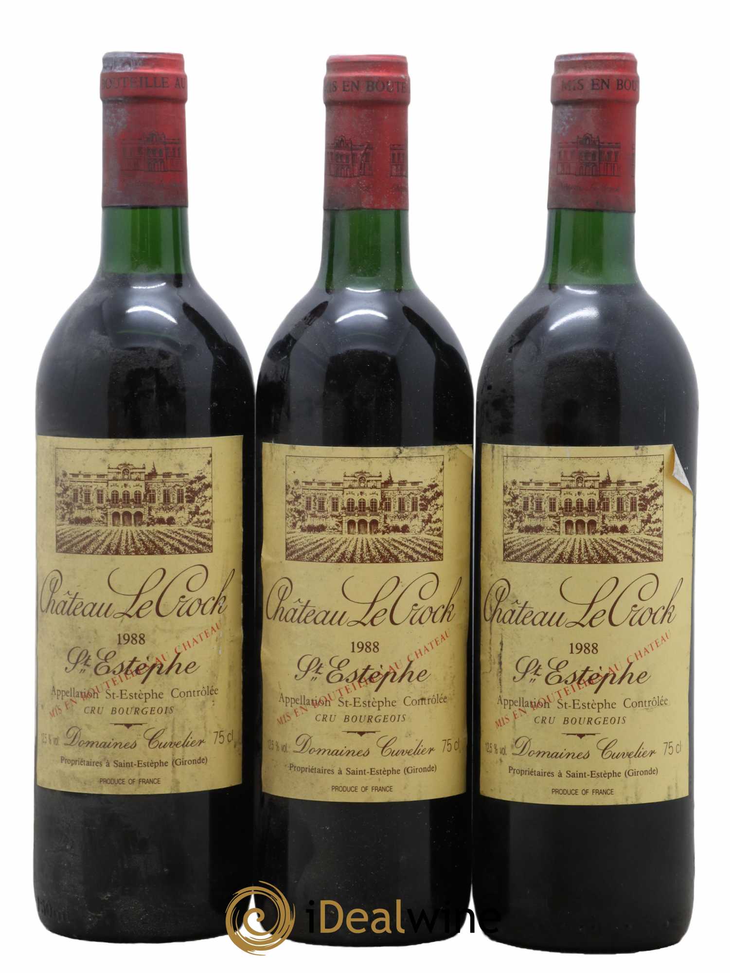 Château le Crock Cru Bourgeois 1988 - Lot de 3 bouteilles - 0