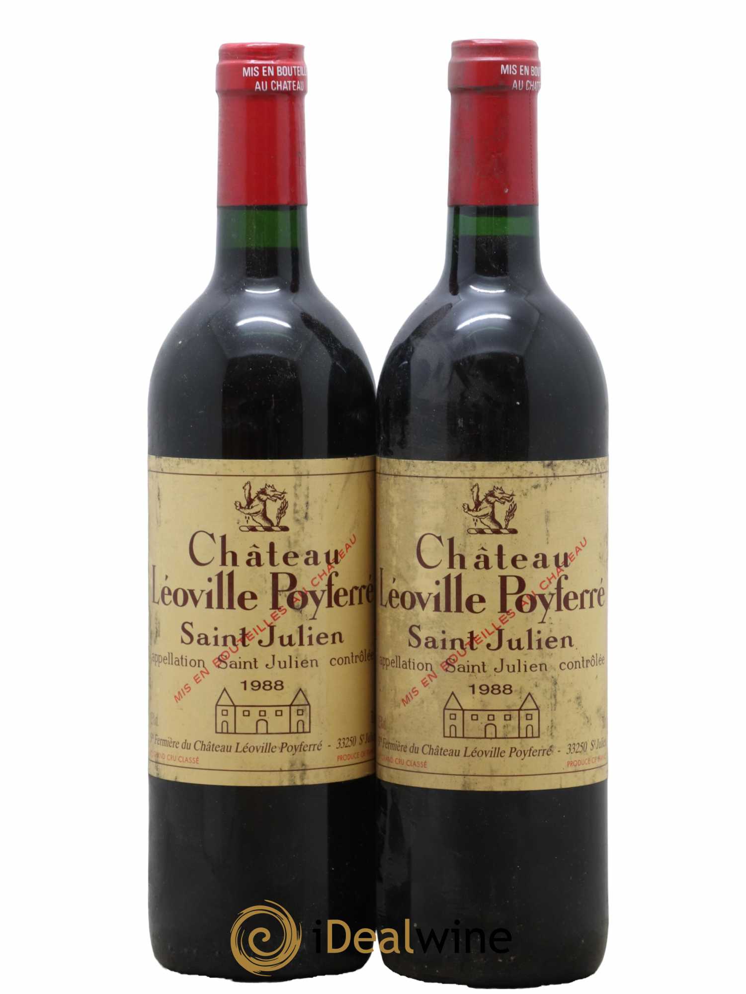 Château Léoville Poyferré 2ème Grand Cru Classé 1988 - Lot de 2 bouteilles - 0