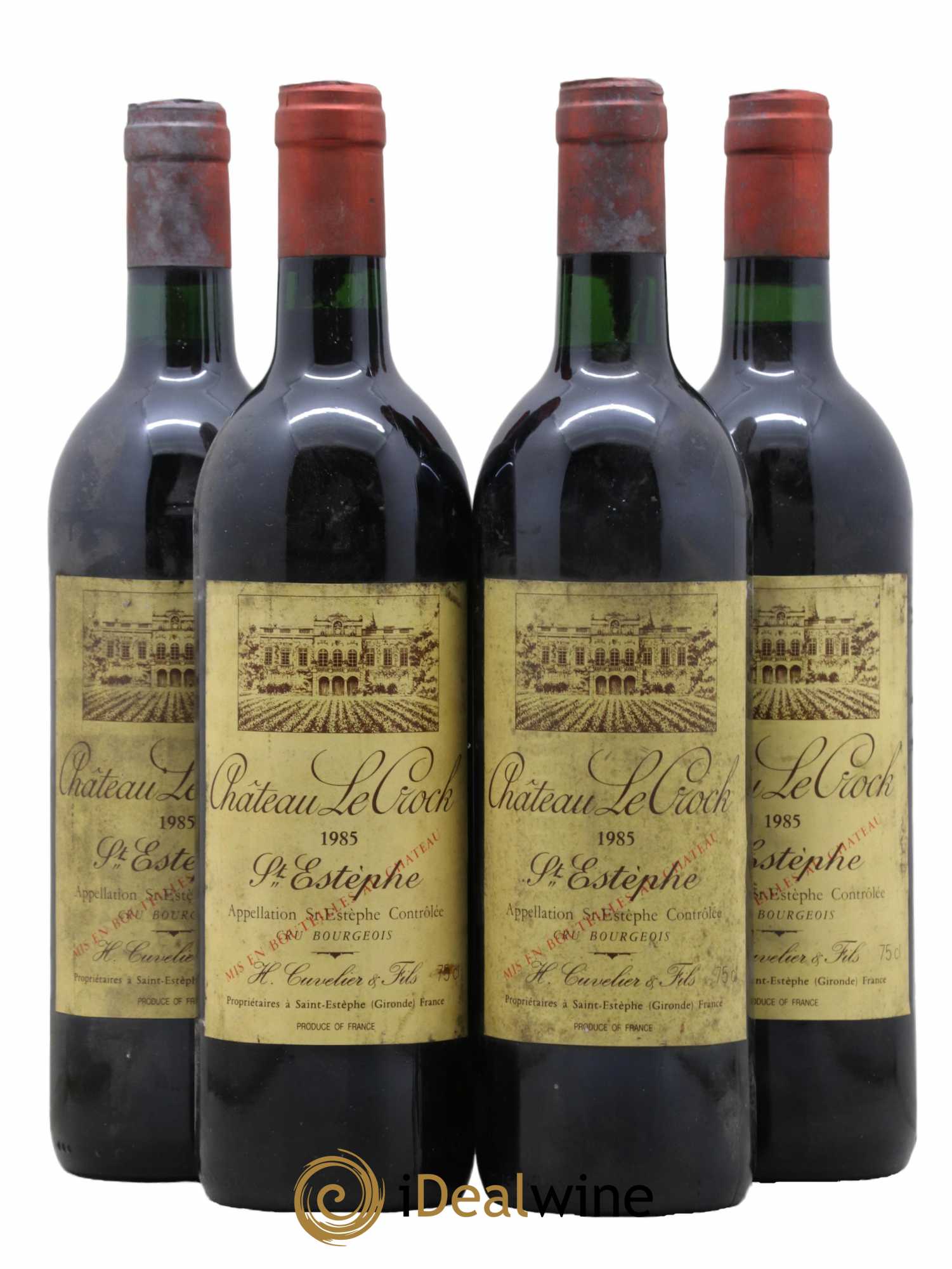 Château le Crock Cru Bourgeois 1985 - Lot de 4 bouteilles - 0