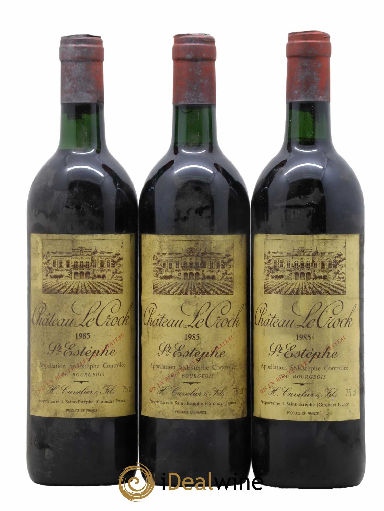 Château le Crock Cru Bourgeois 1985 - Lot de 3 bouteilles - 0