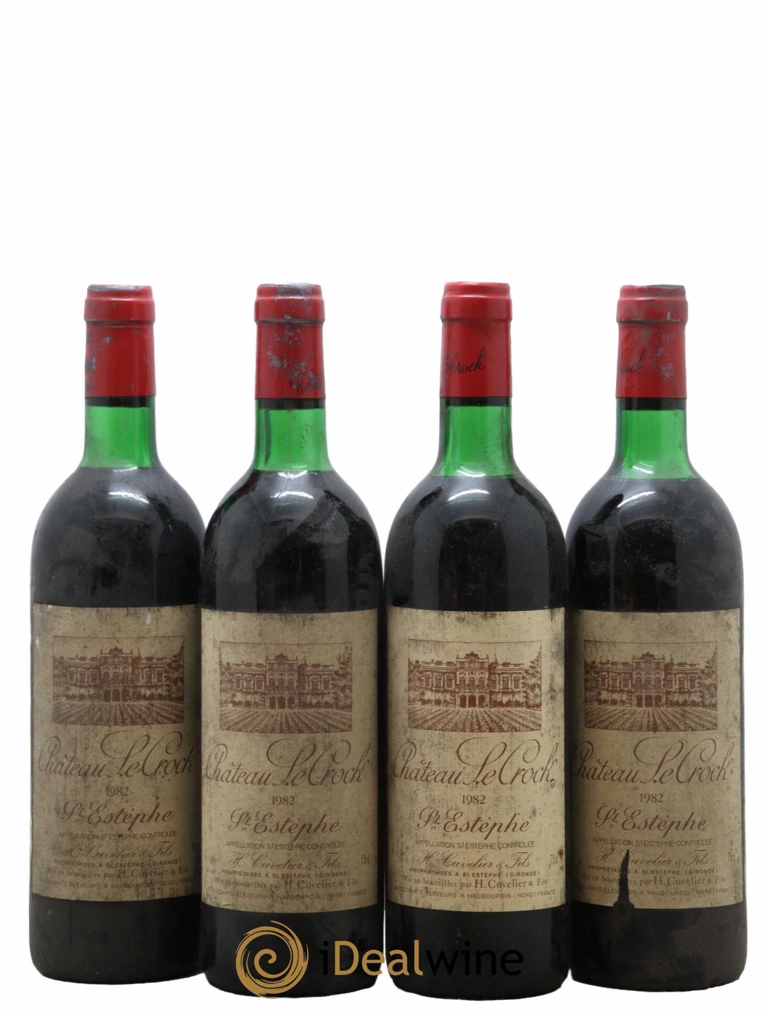 Château le Crock Cru Bourgeois 1982 - Lot de 4 bouteilles - 0