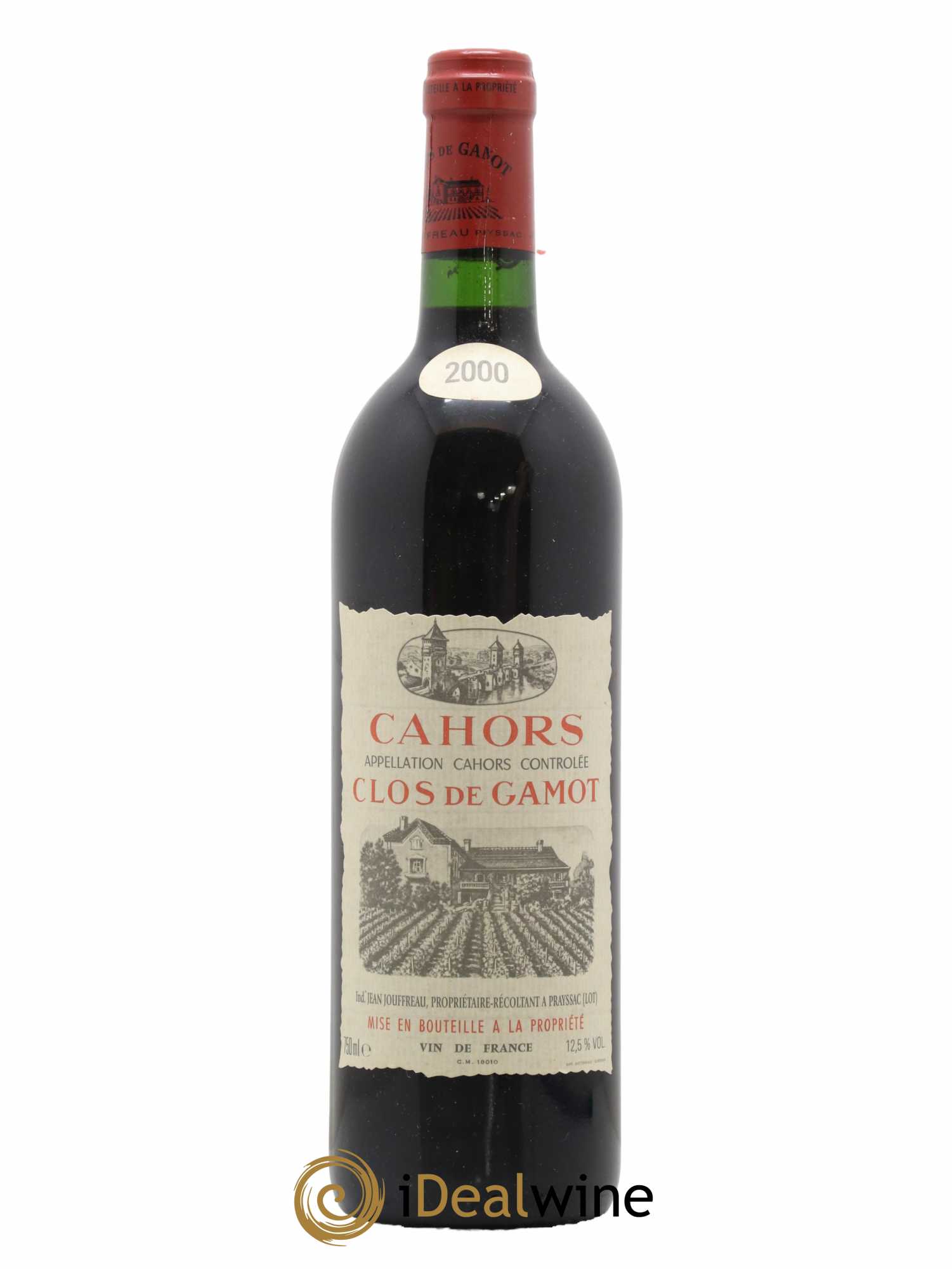 Cahors Clos de Gamot famille Jouffreau 2000 - Lot de 1 bouteille - 0