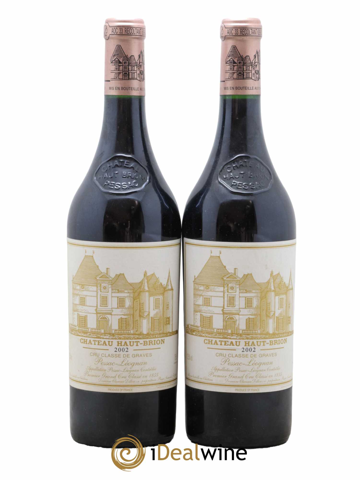 Château Haut Brion 1er Grand Cru Classé 2002 - Lot de 2 bouteilles - 0