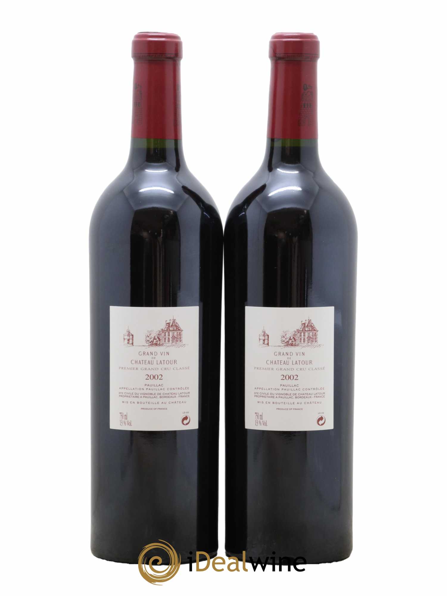Château Latour 1er Grand Cru Classé 2002 - Lot de 2 bouteilles - 1