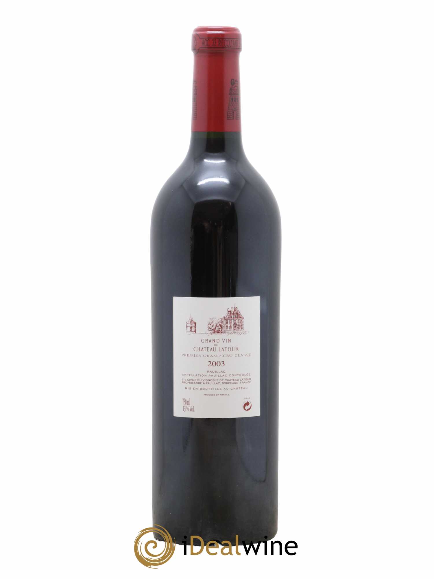 Château Latour 1er Grand Cru Classé 2003 - Lot de 1 bouteille - 1