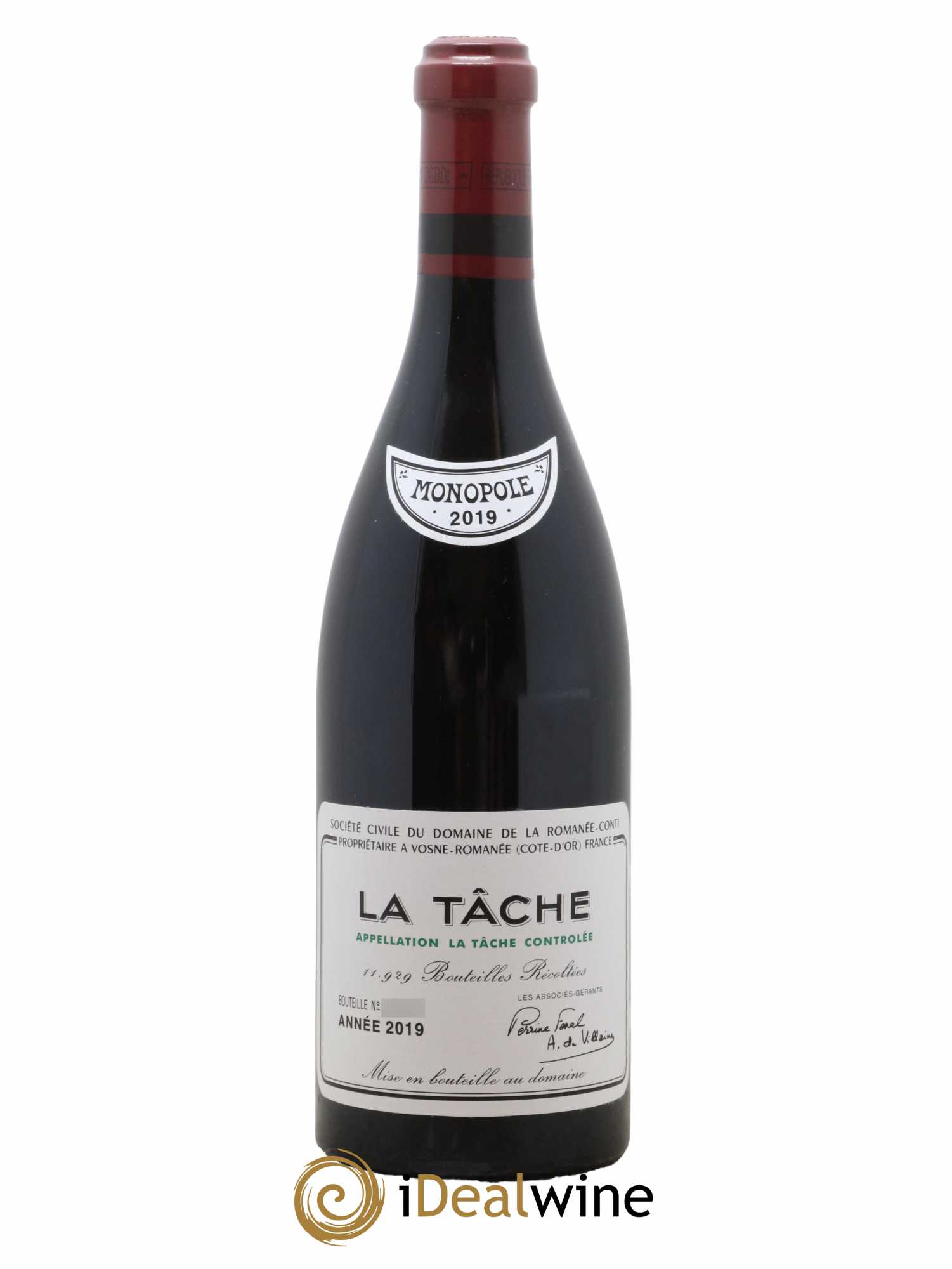La Tâche Grand Cru Domaine de la Romanée-Conti 2019 - Lot de 1 bouteille - 0