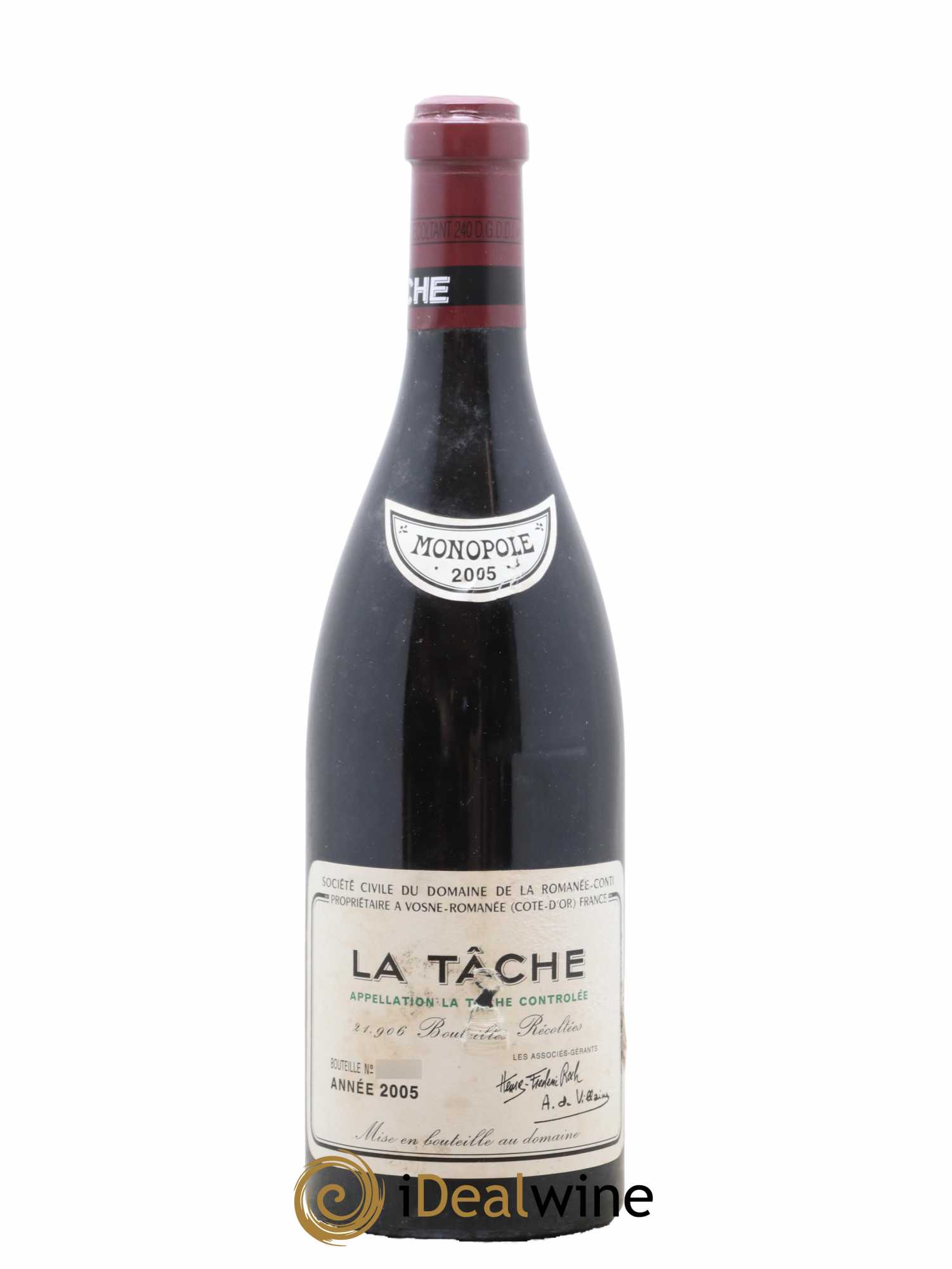 La Tâche Grand Cru Domaine de la Romanée-Conti 2005 - Lot de 1 bouteille - 0