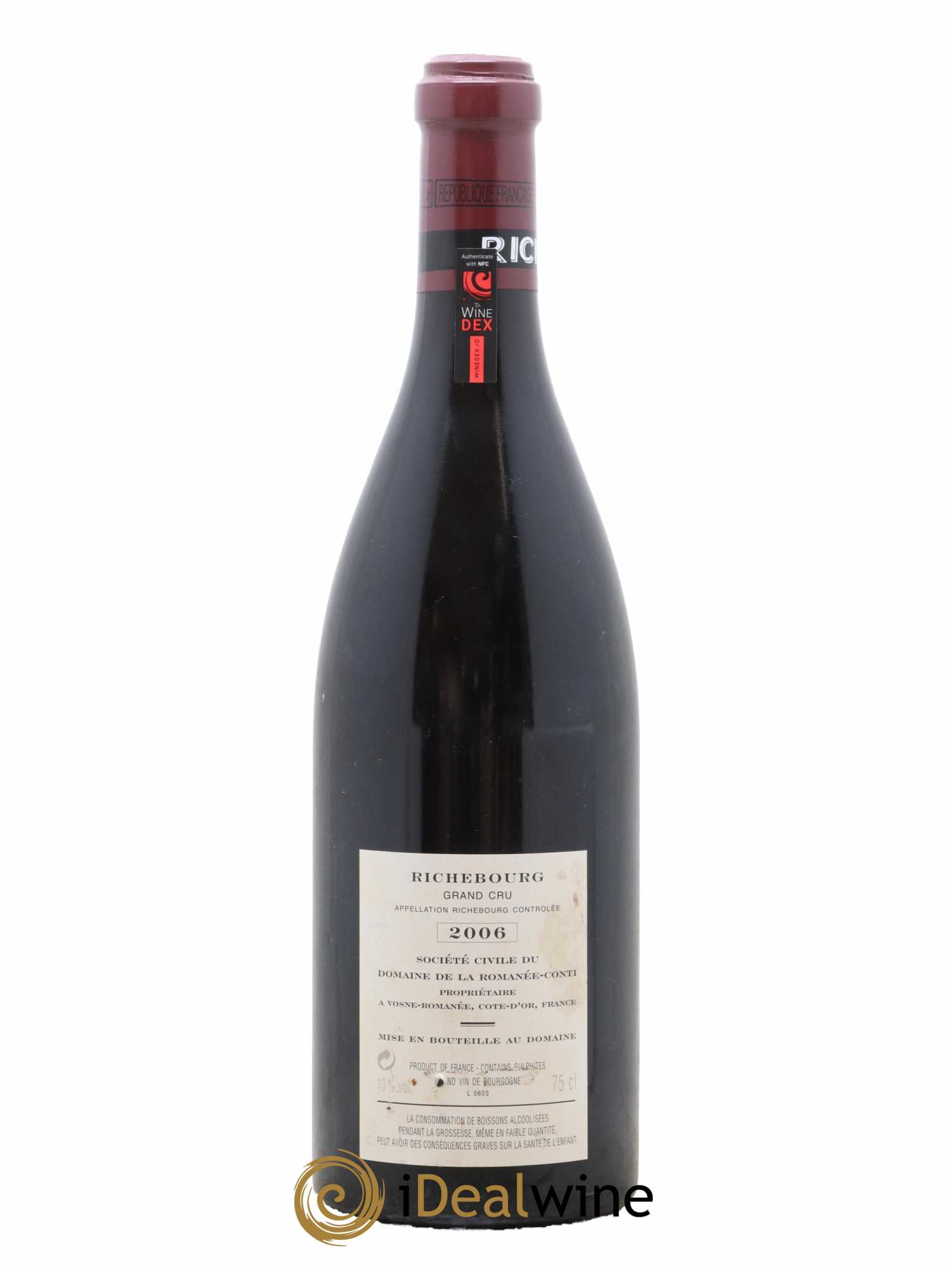 Richebourg Grand Cru Domaine de la Romanée-Conti 2006 - Lot de 1 bouteille - 1