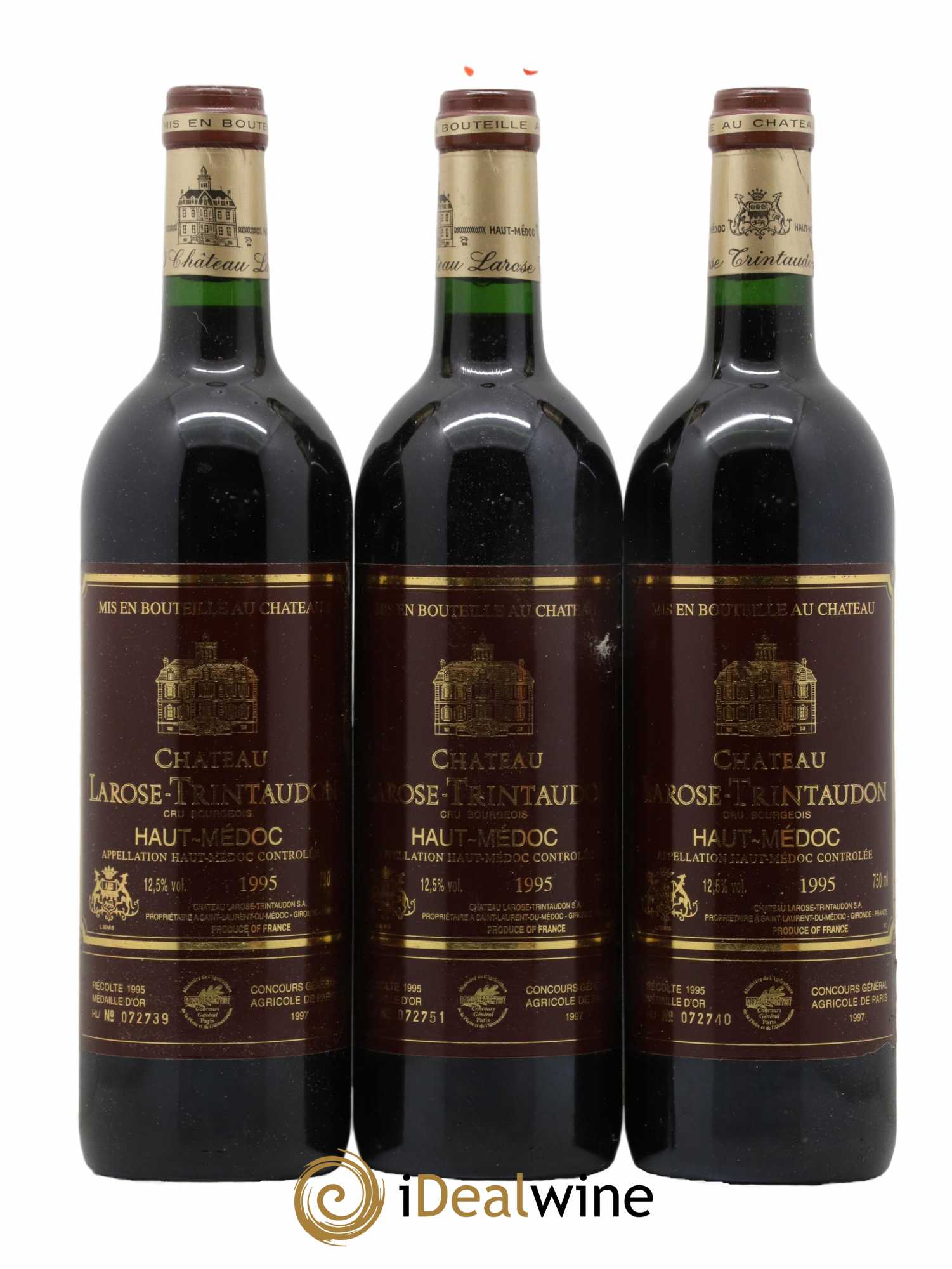 Château Larose Trintaudon Cru Bourgeois 1995 - Lot de 3 bouteilles - 0