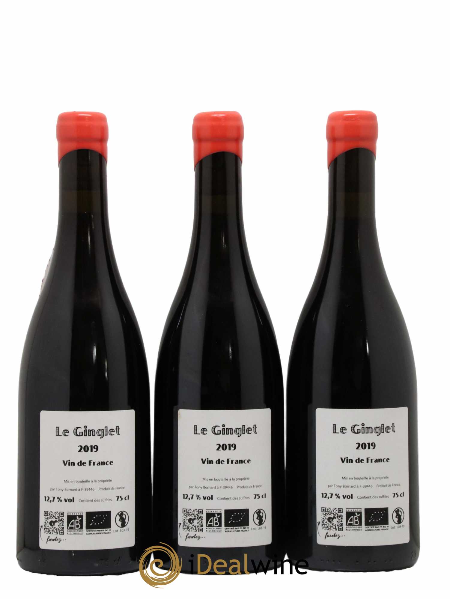 Vin de France Le Ginglet Bornard 2019 - Lot de 3 bouteilles - 1