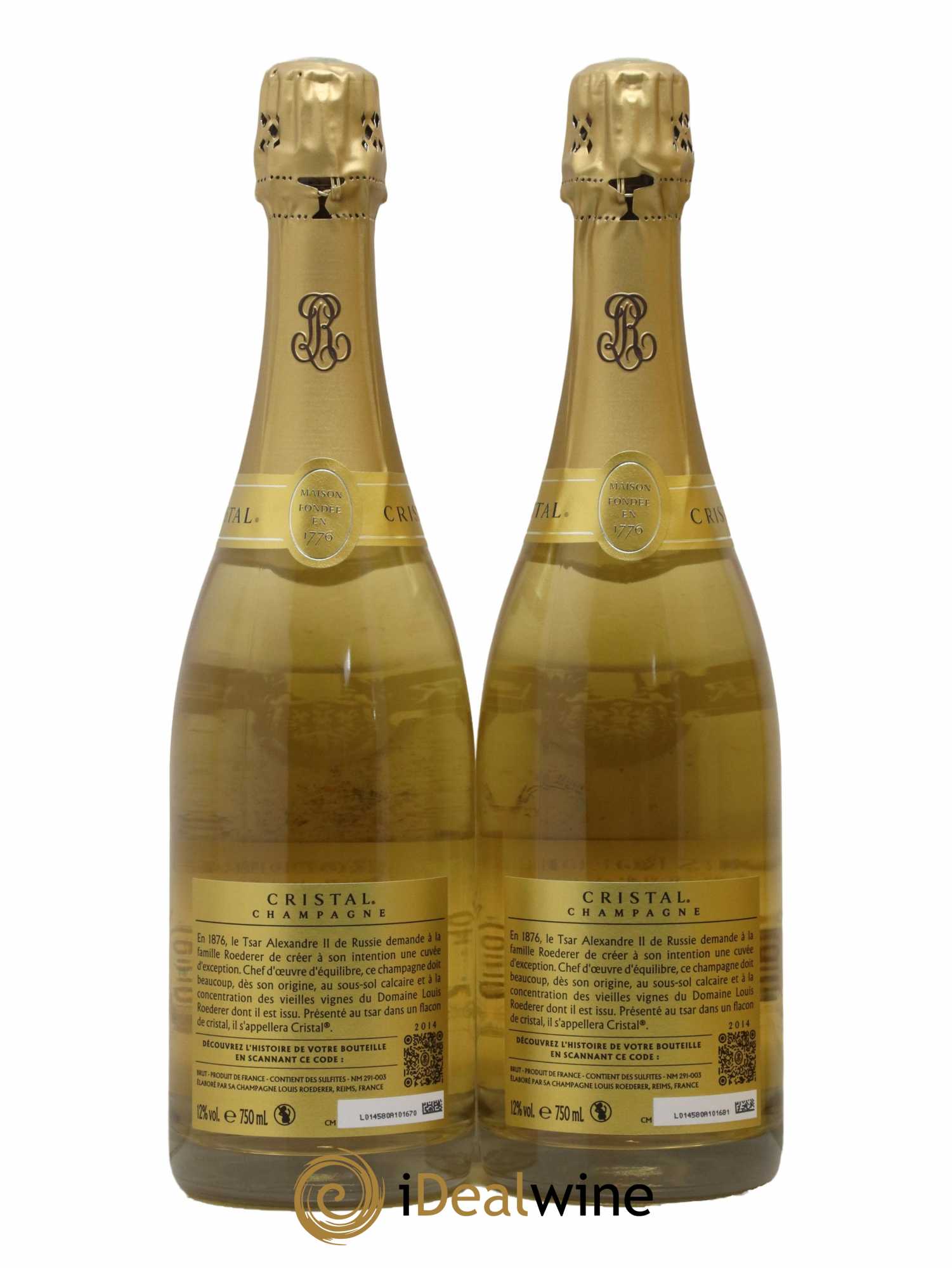 Cristal Louis Roederer 2014 - Lot de 2 bouteilles - 1