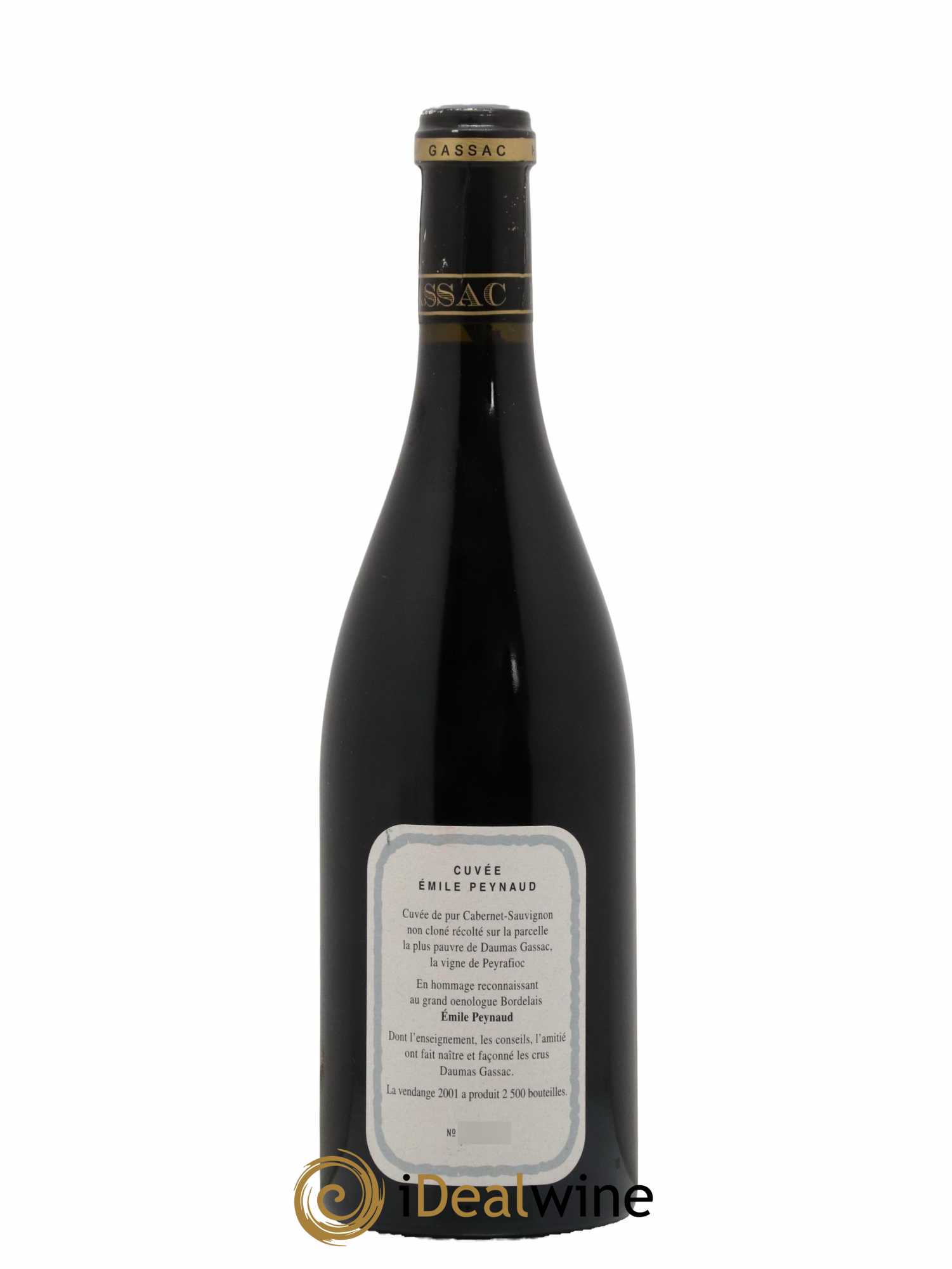 Pays d'Hérault Mas de Daumas Gassac Cuvée Emile Peynaud Famille Guibert de La Vaissière 2001 - Lot de 1 bouteille - 1