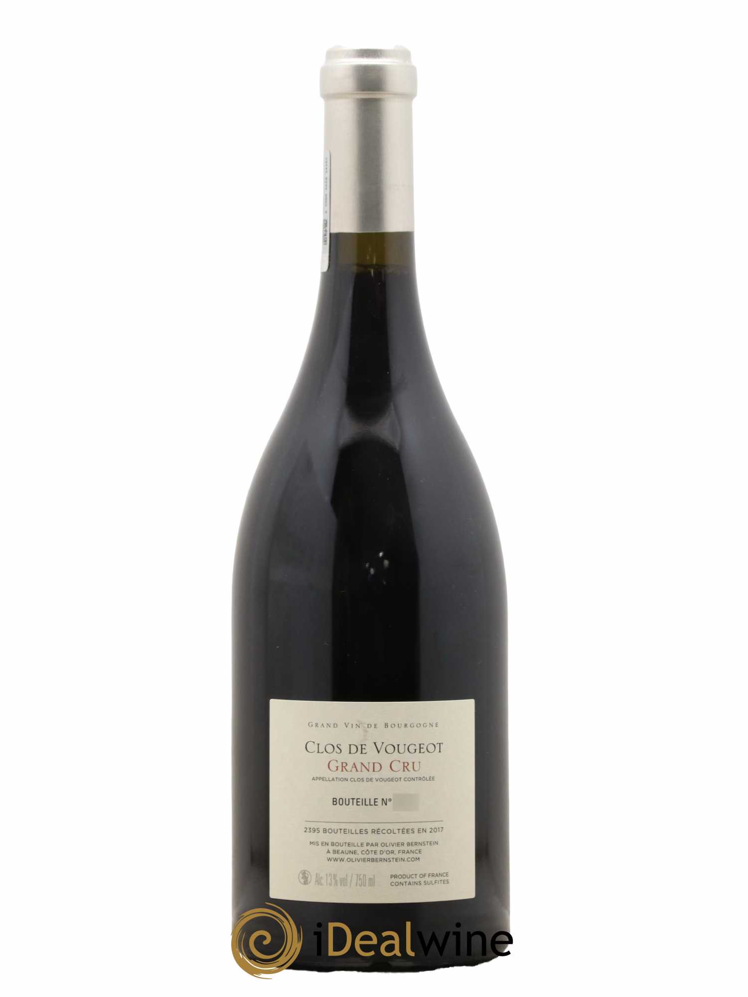 Clos de Vougeot Grand Cru Olivier Bernstein 2017 - Lot de 1 bouteille - 1