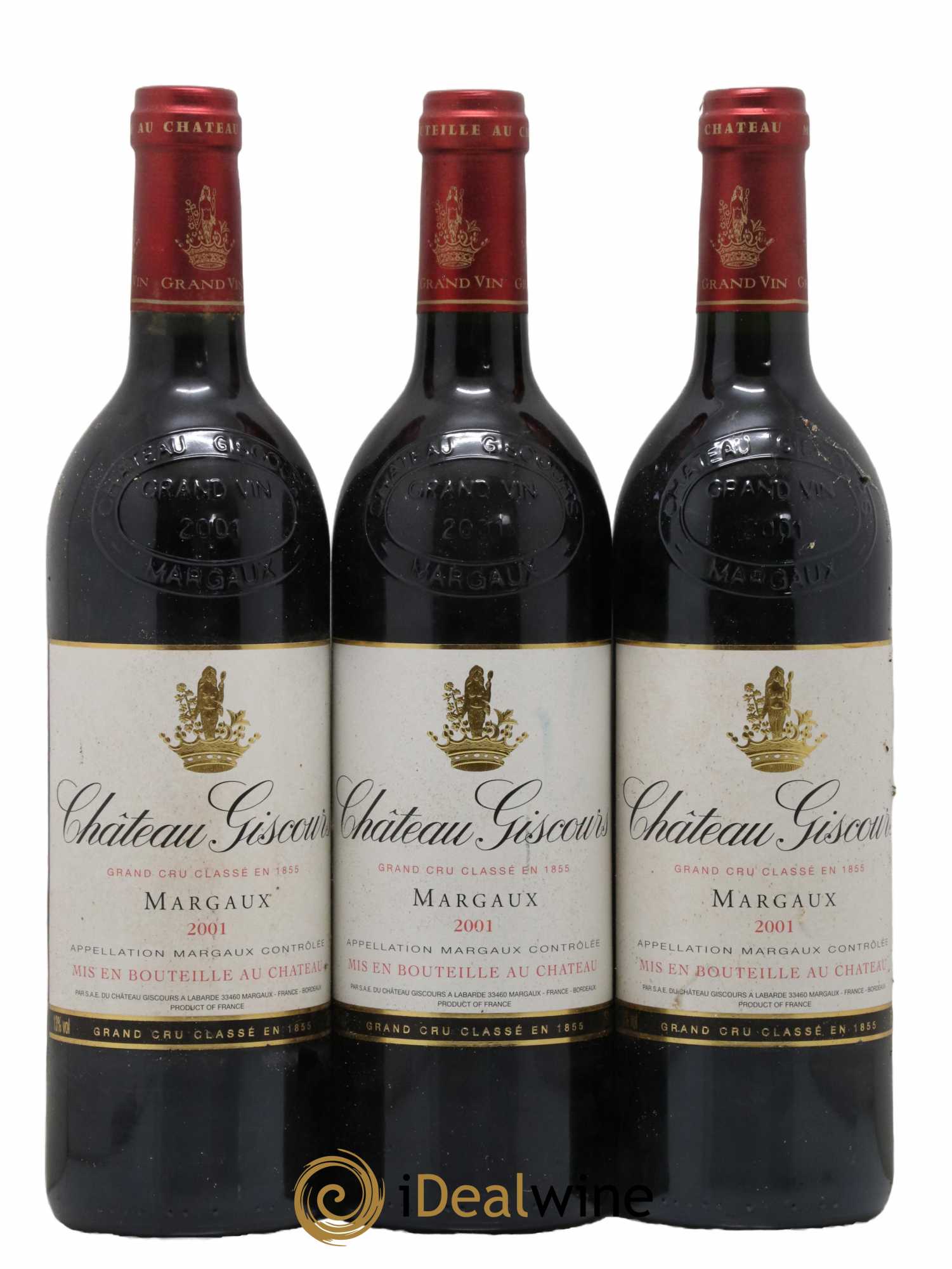 Château Giscours 3ème Grand Cru Classé 2001 - Lot de 3 bouteilles - 0