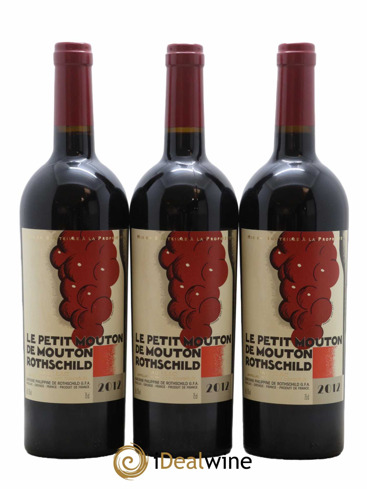 Petit Mouton Second Vin 2012 - Lot de 3 bouteilles - 1