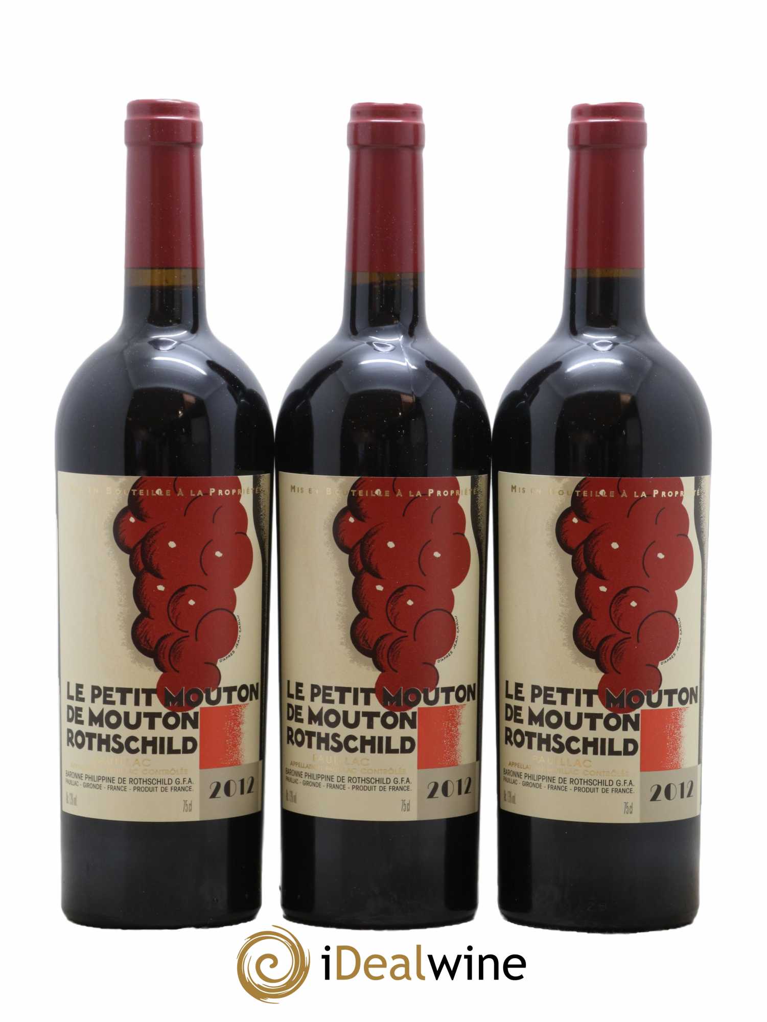 Petit Mouton Second Vin 2012 - Lot de 3 bouteilles - 1