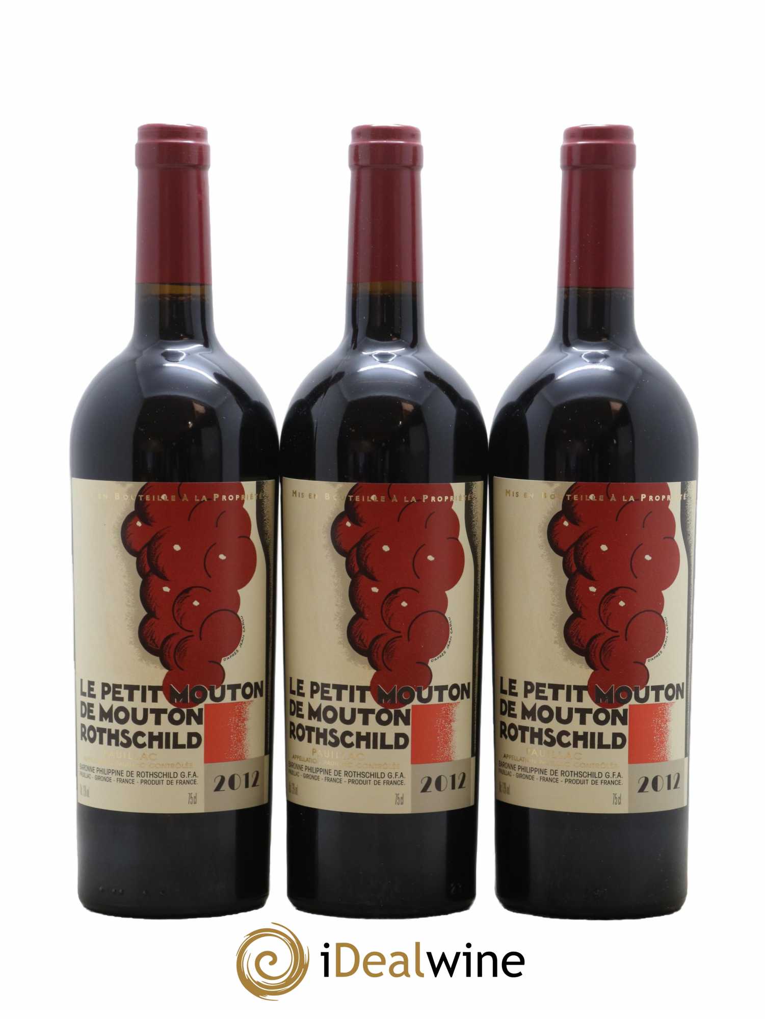 Petit Mouton Second Vin 2012 - Lot de 3 bouteilles - 1