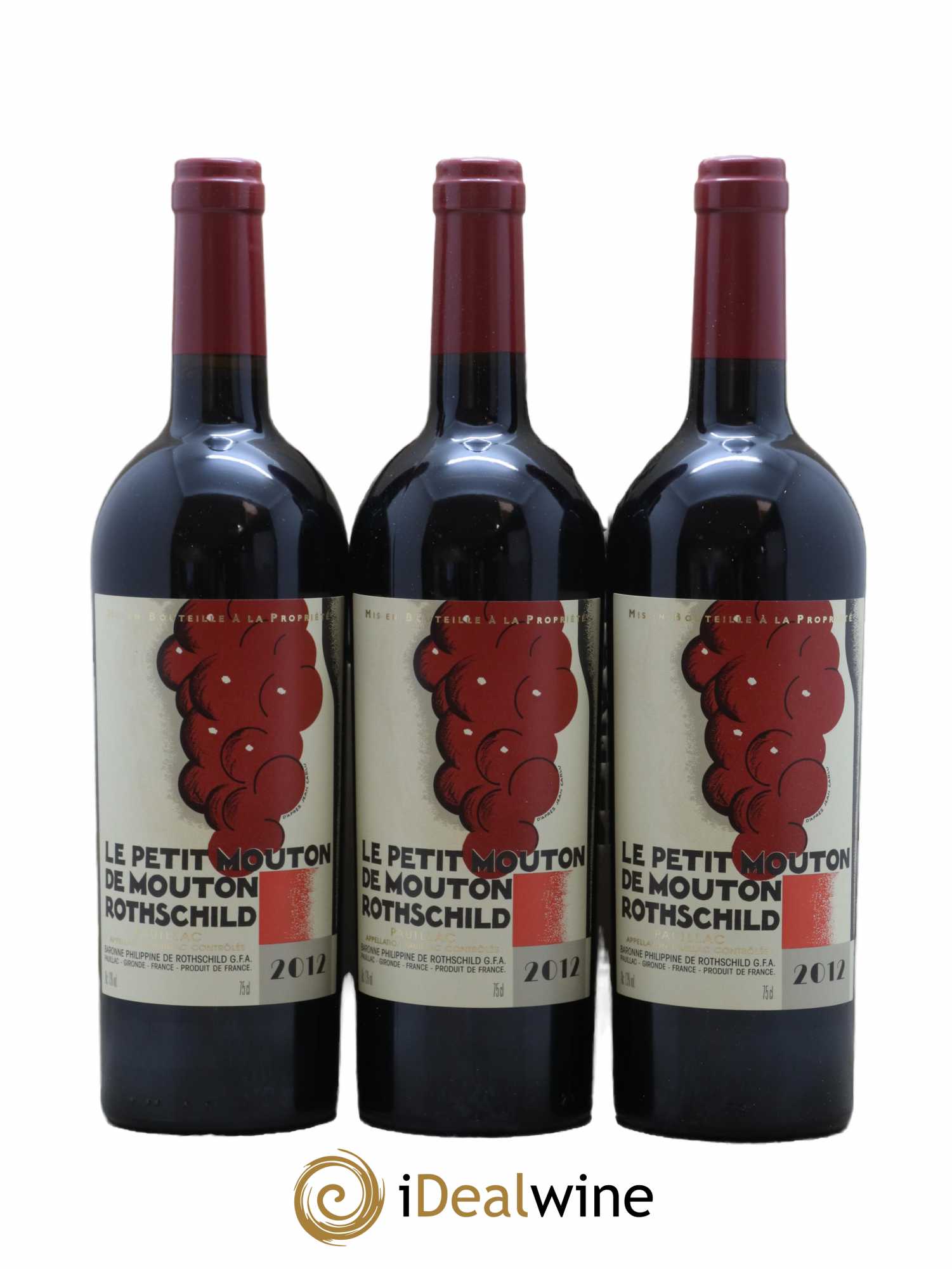 Petit Mouton Second Vin 2012 - Lot de 3 bouteilles - 0