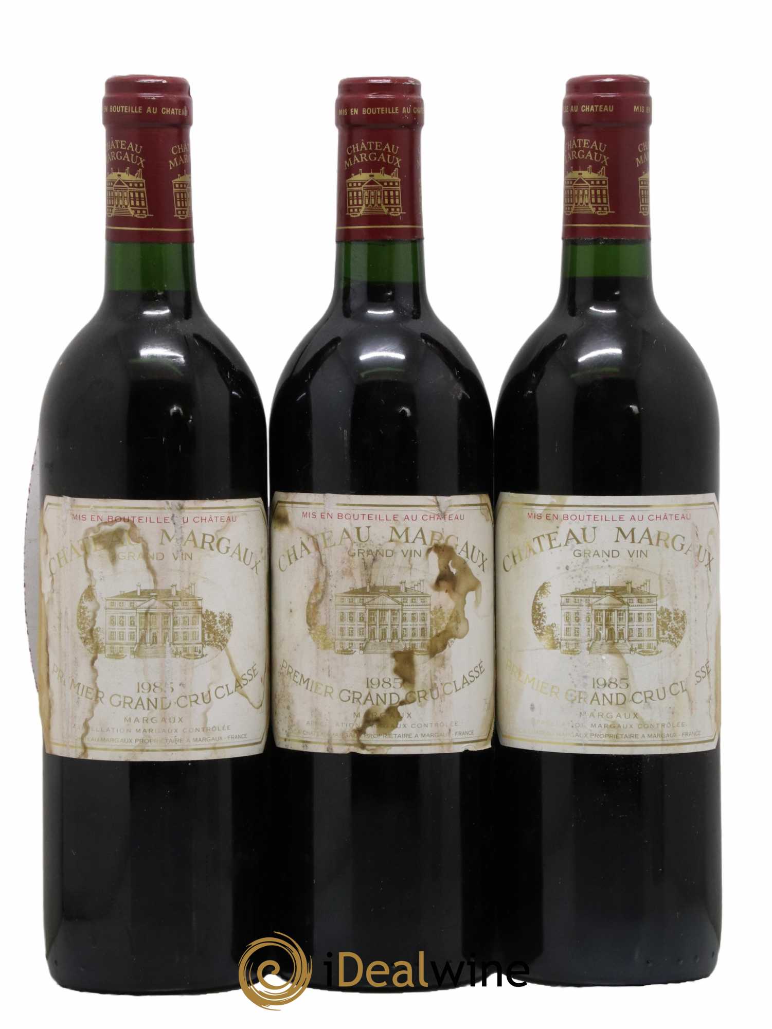 Château Margaux 1er Grand Cru Classé 1985 - Lot de 3 bouteilles - 0