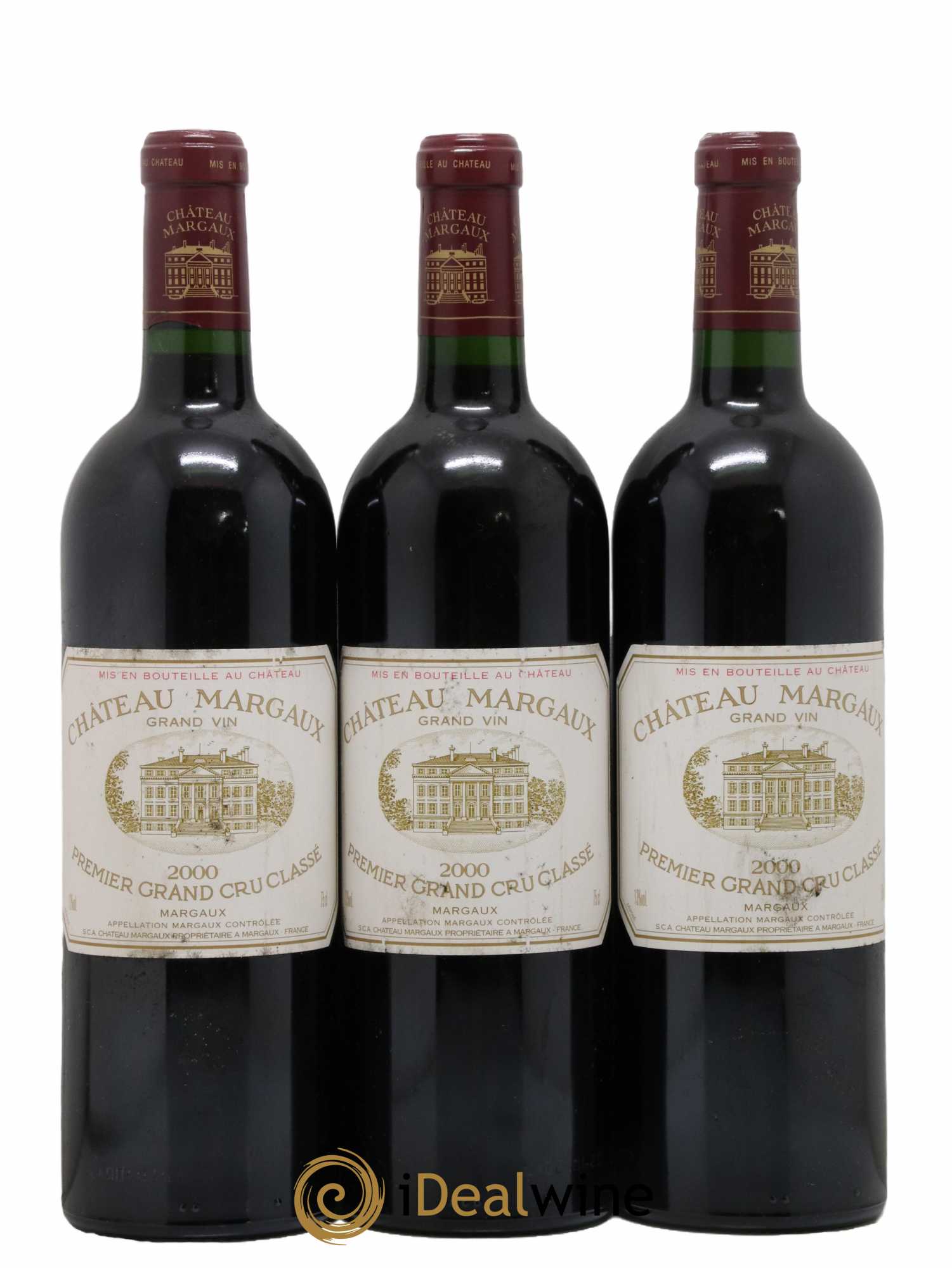 Château Margaux 1er Grand Cru Classé 2000 - Lot de 3 bouteilles - 0
