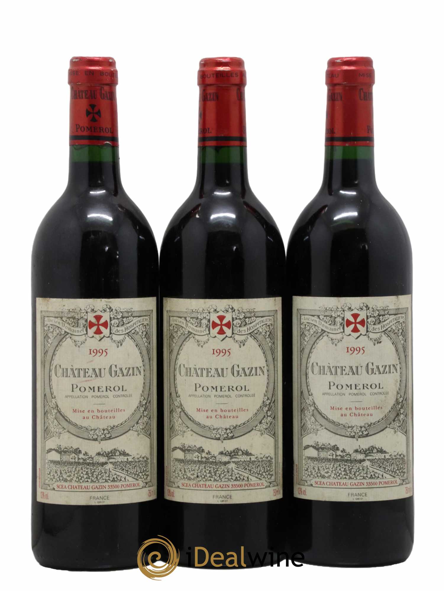 Château Gazin 1995 - Lot de 3 bouteilles - 0
