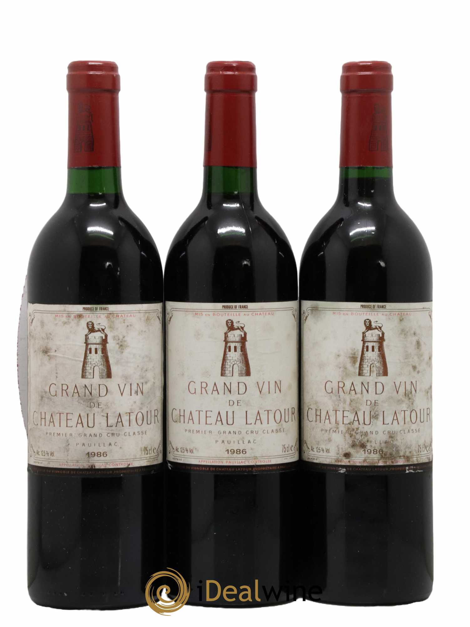 Château Latour 1er Grand Cru Classé 1986 - Lot de 3 bouteilles - 0
