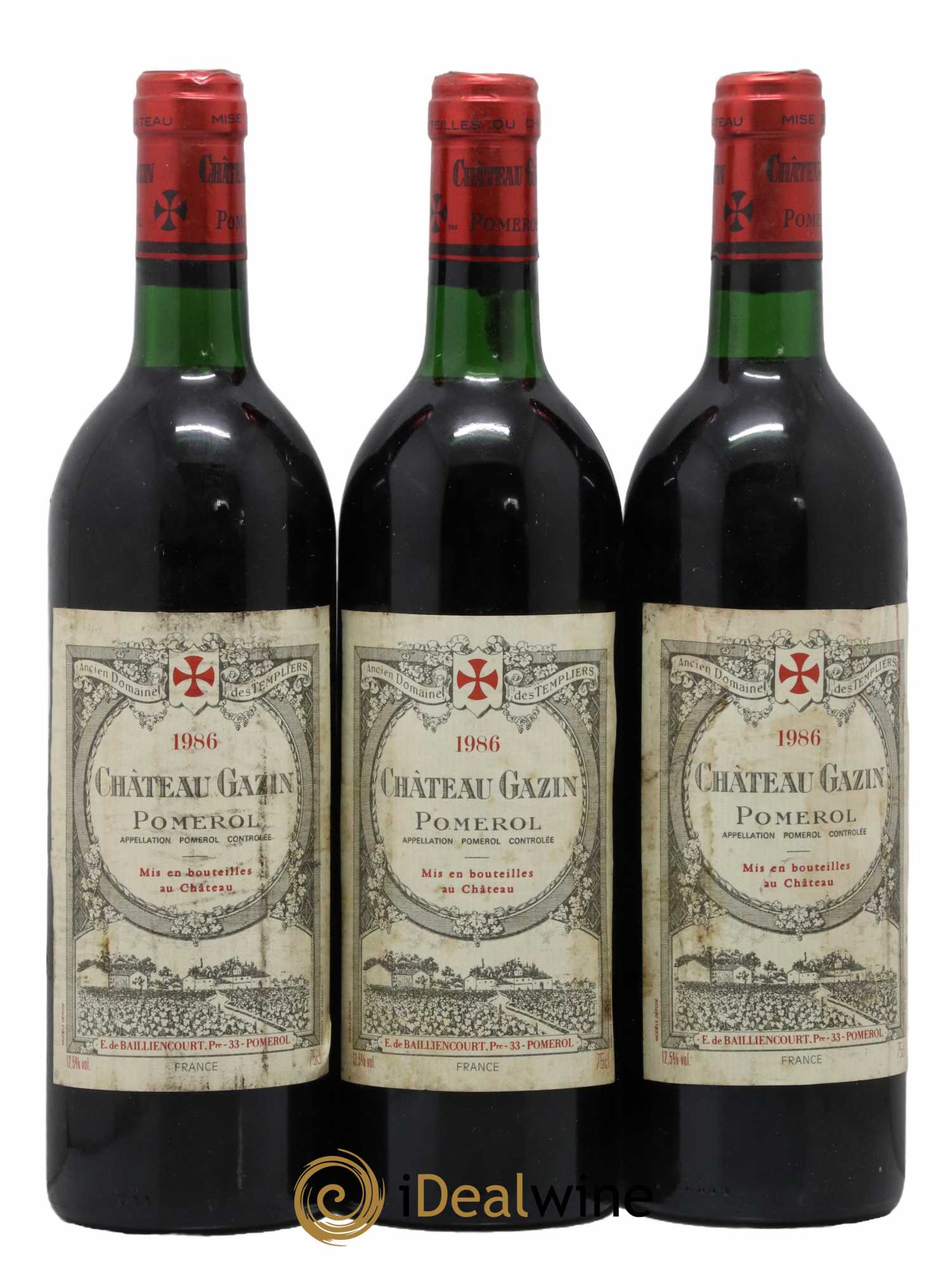 Château Gazin 1986 - Lot de 3 bouteilles - 0