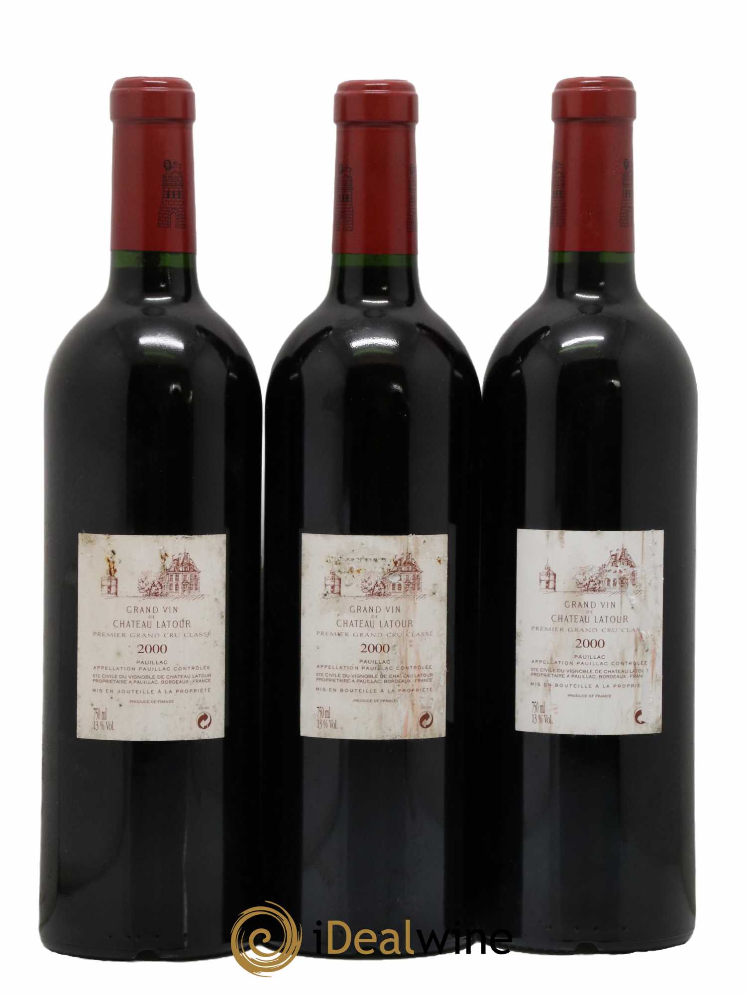 Château Latour 1er Grand Cru Classé 2000 - Lot de 3 bouteilles - 1