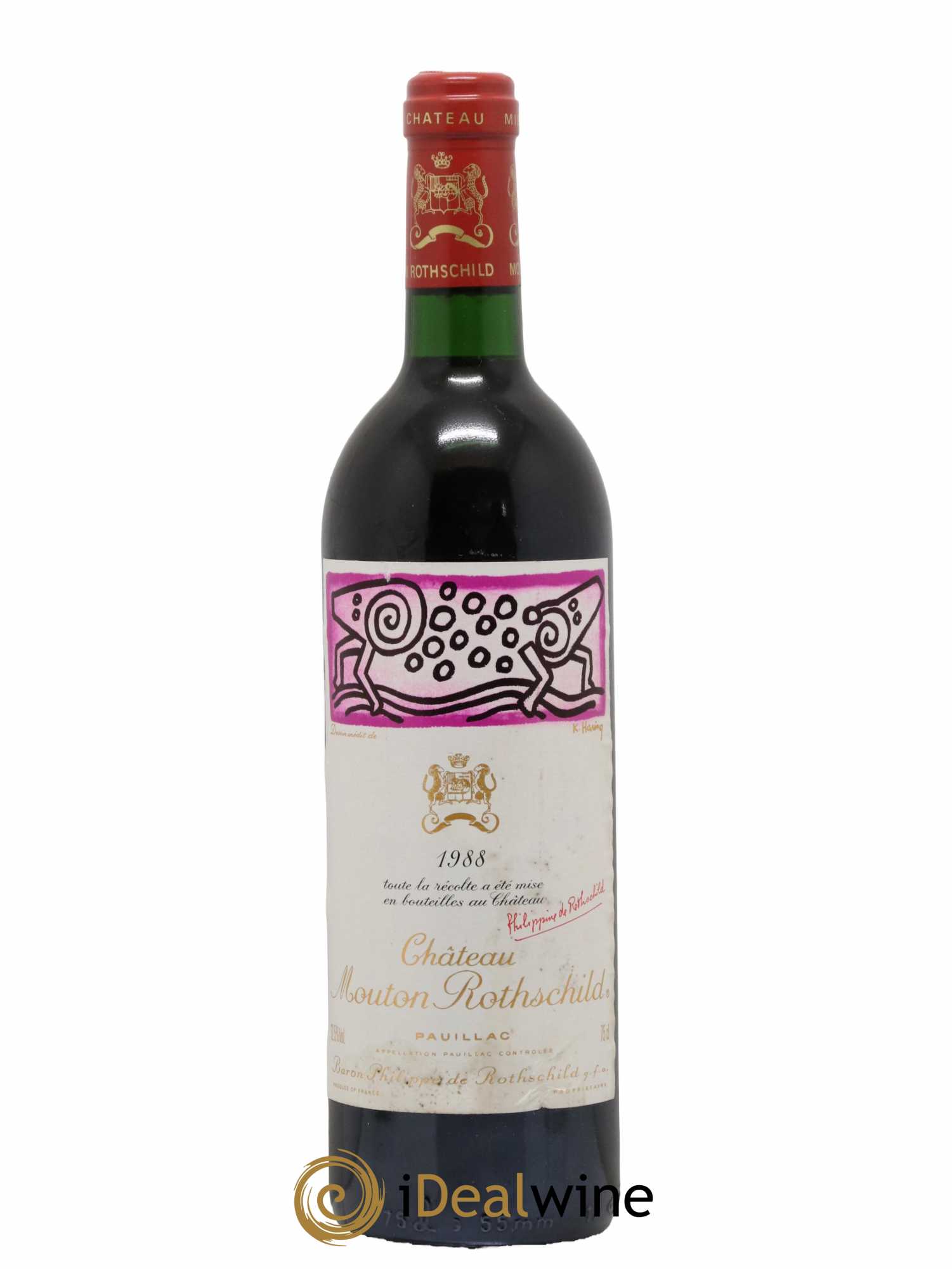 Château Mouton Rothschild 1er Grand Cru Classé 1988 - Lot de 1 bouteille - 0