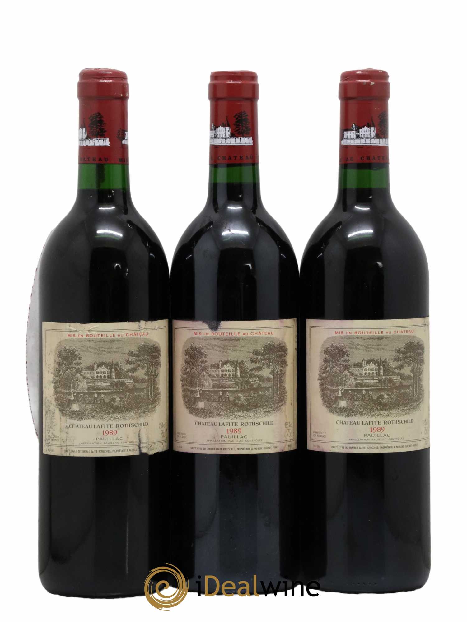 Château Lafite Rothschild 1er Grand Cru Classé 1989 - Lot de 3 bouteilles - 0