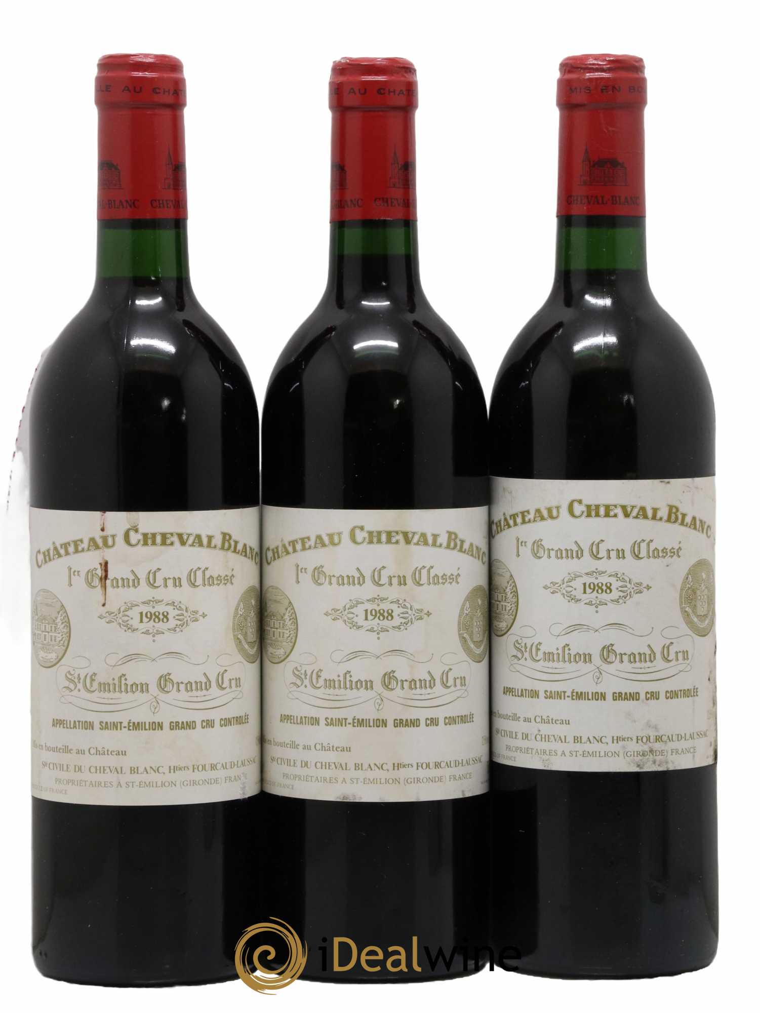 Château Cheval Blanc 1er Grand Cru Classé A 1988 - Lot de 3 bouteilles - 0