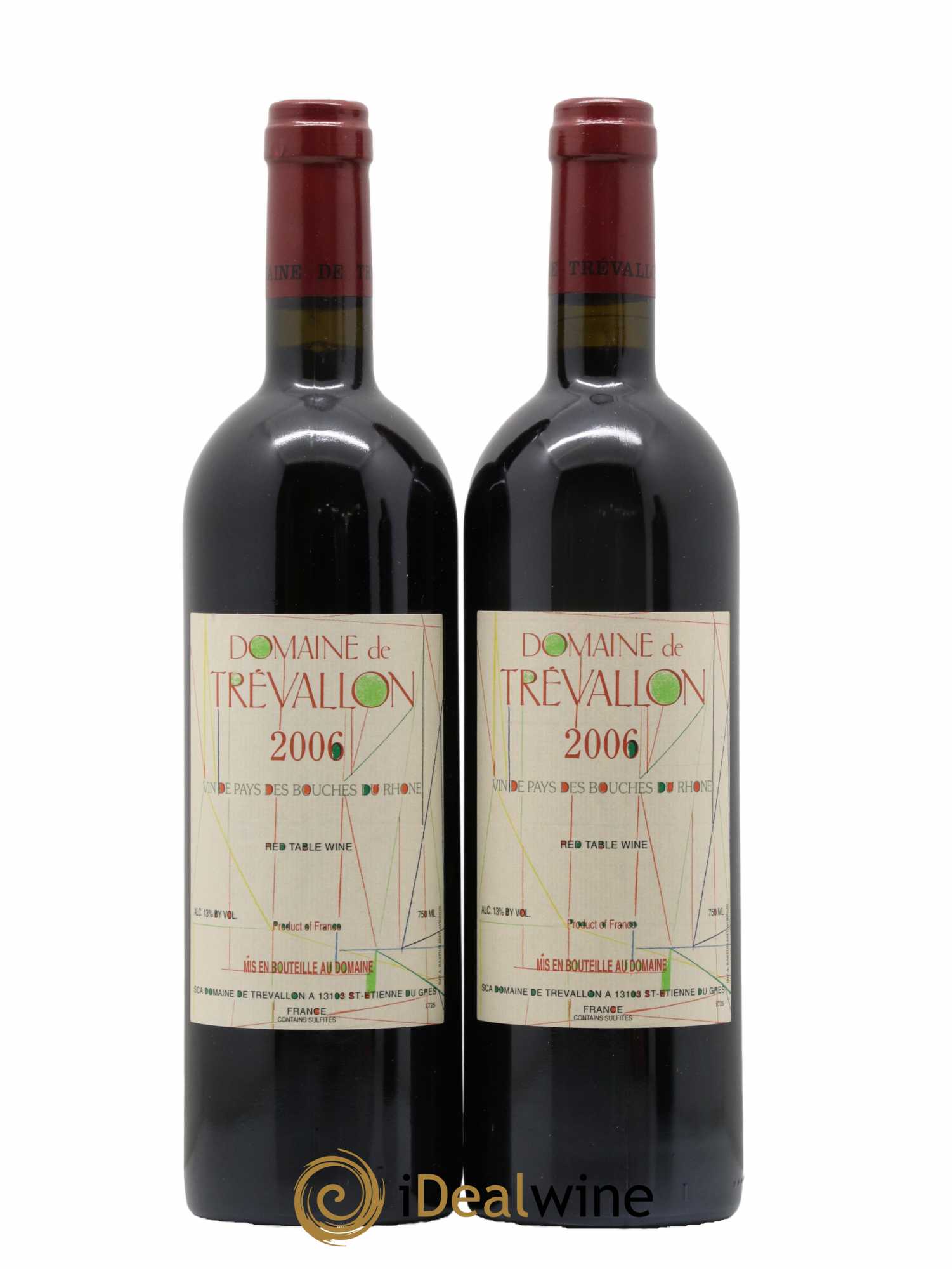 VDP Bouches du Rhône Trévallon (Domaine de) Eloi Dürrbach 2006 - Lot de 2 bouteilles - 0