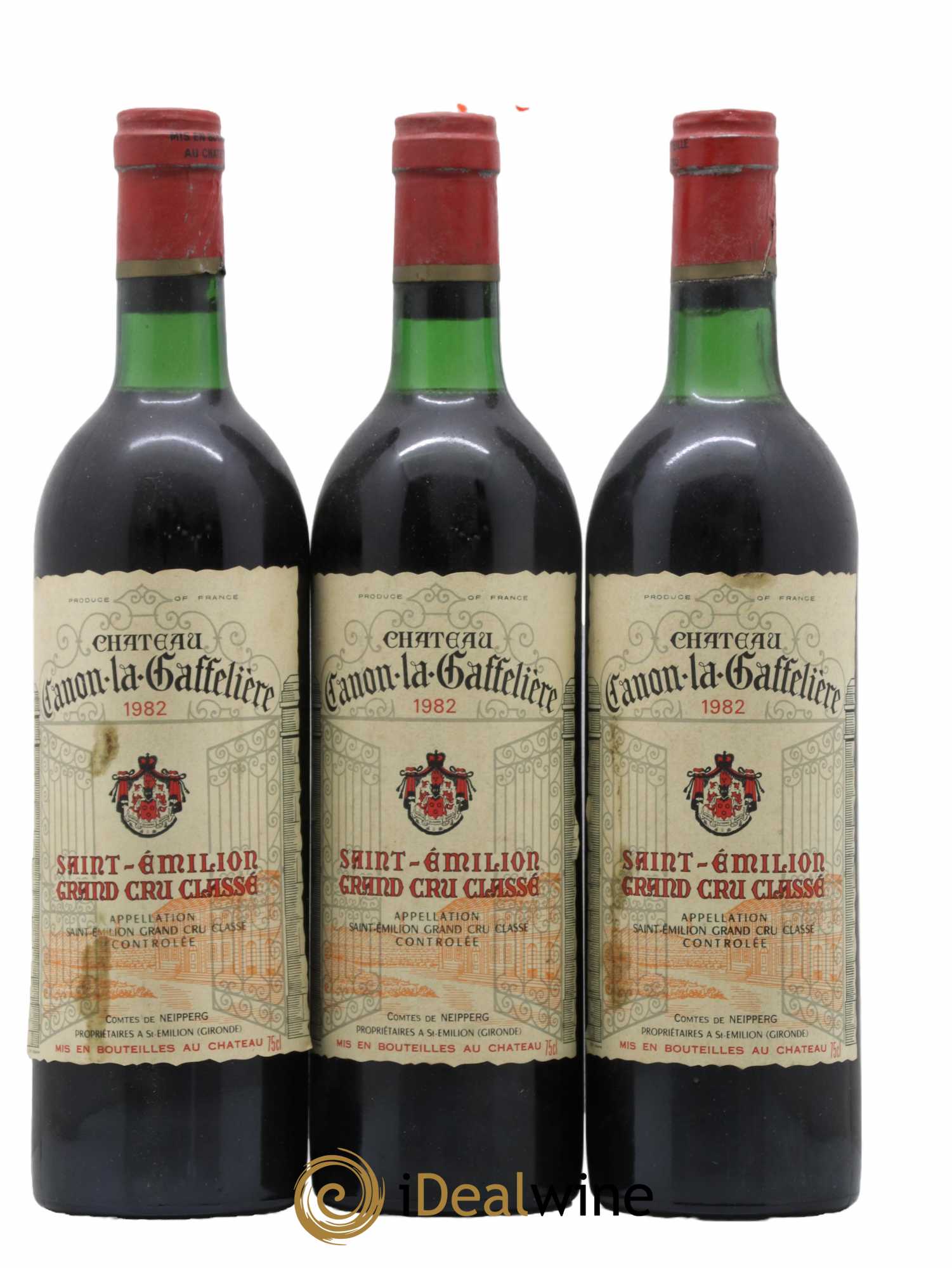Château Canon la Gaffelière 1er Grand Cru Classé B 1982 - Lot de 3 bouteilles - 0